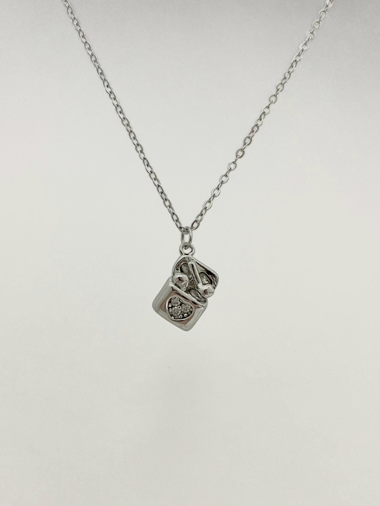 Silver Airpod Pendant Necklace