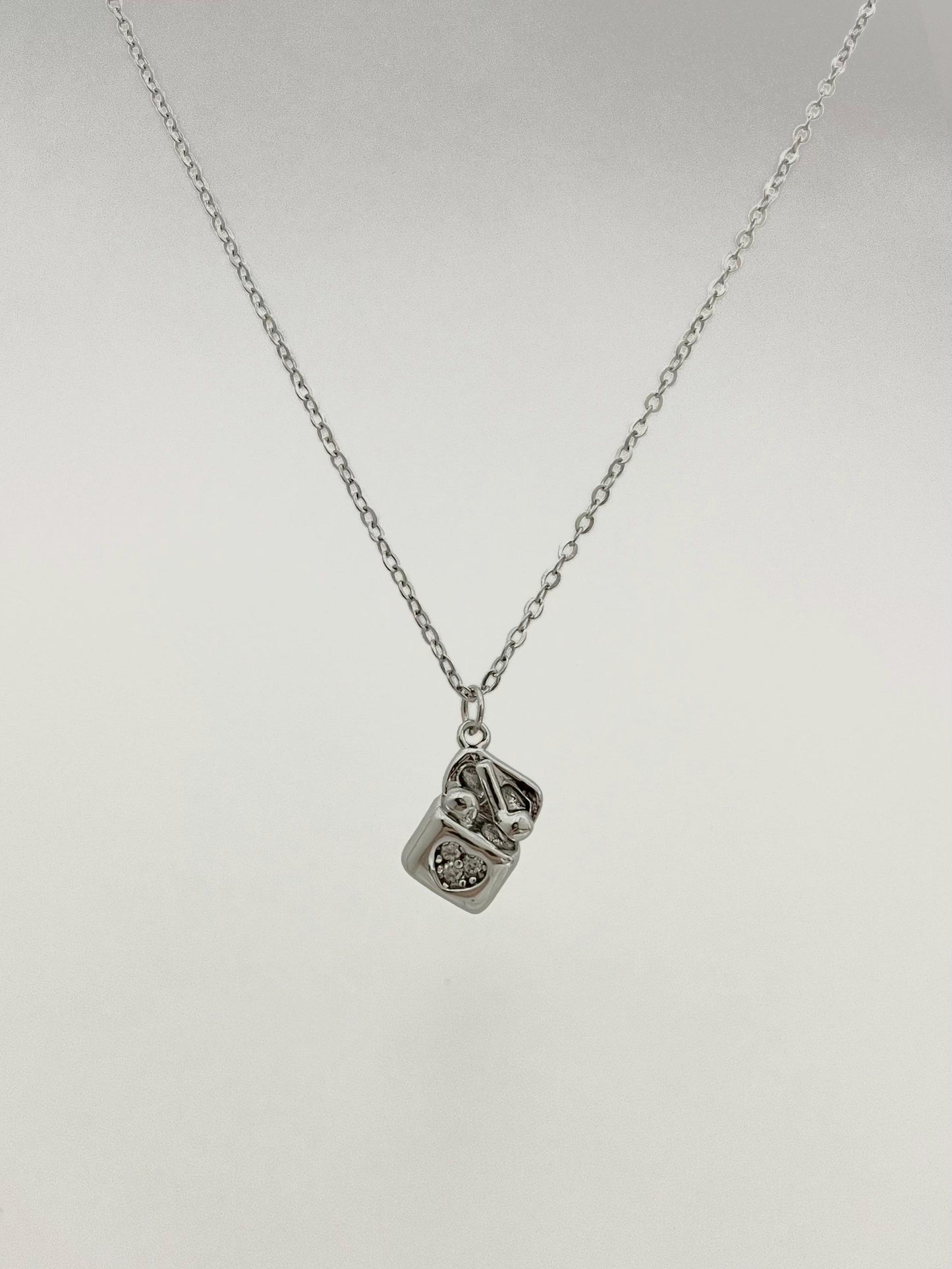 Silver Airpod Pendant Necklace