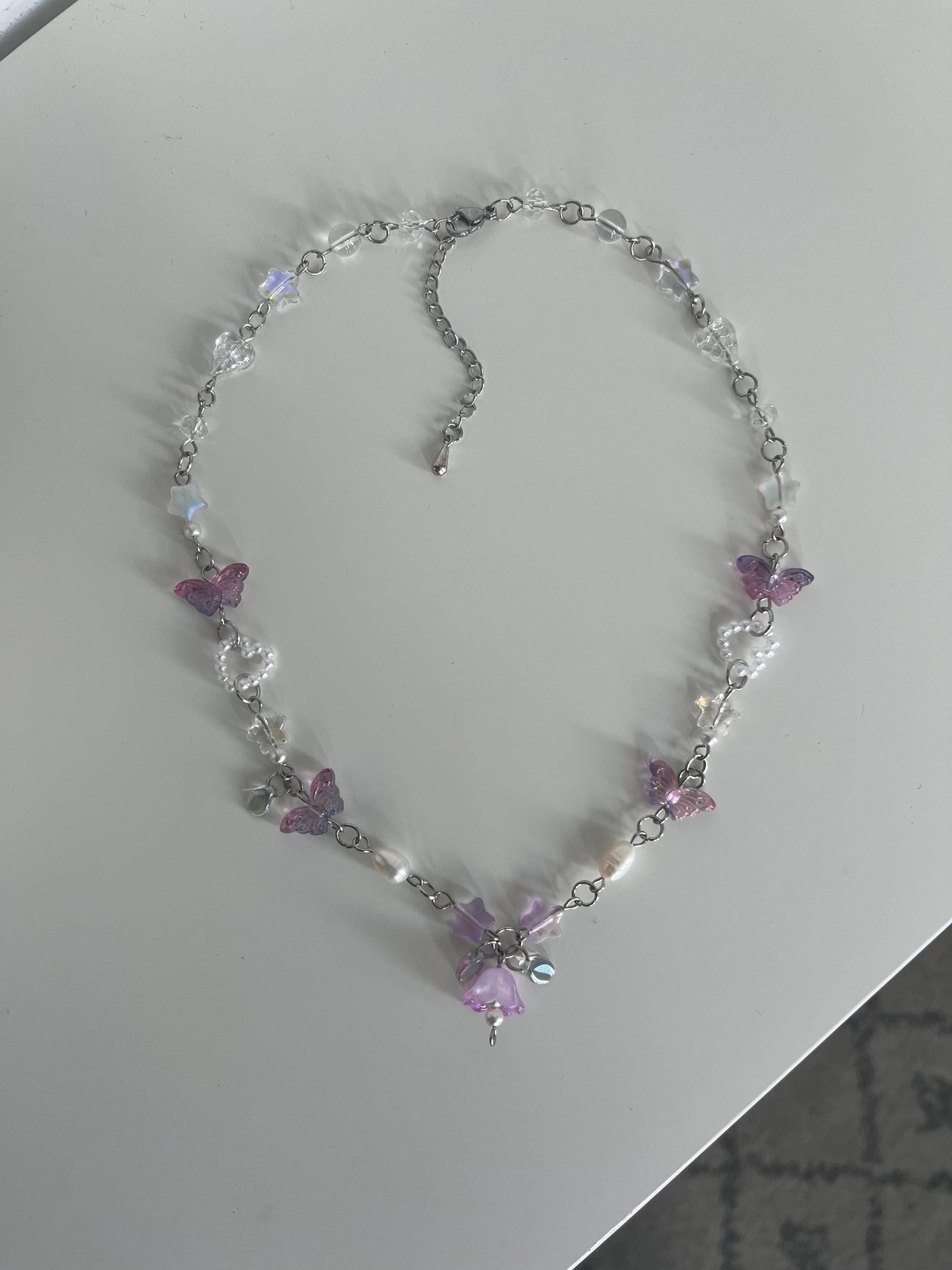 Handmade Purple Flower Necklace