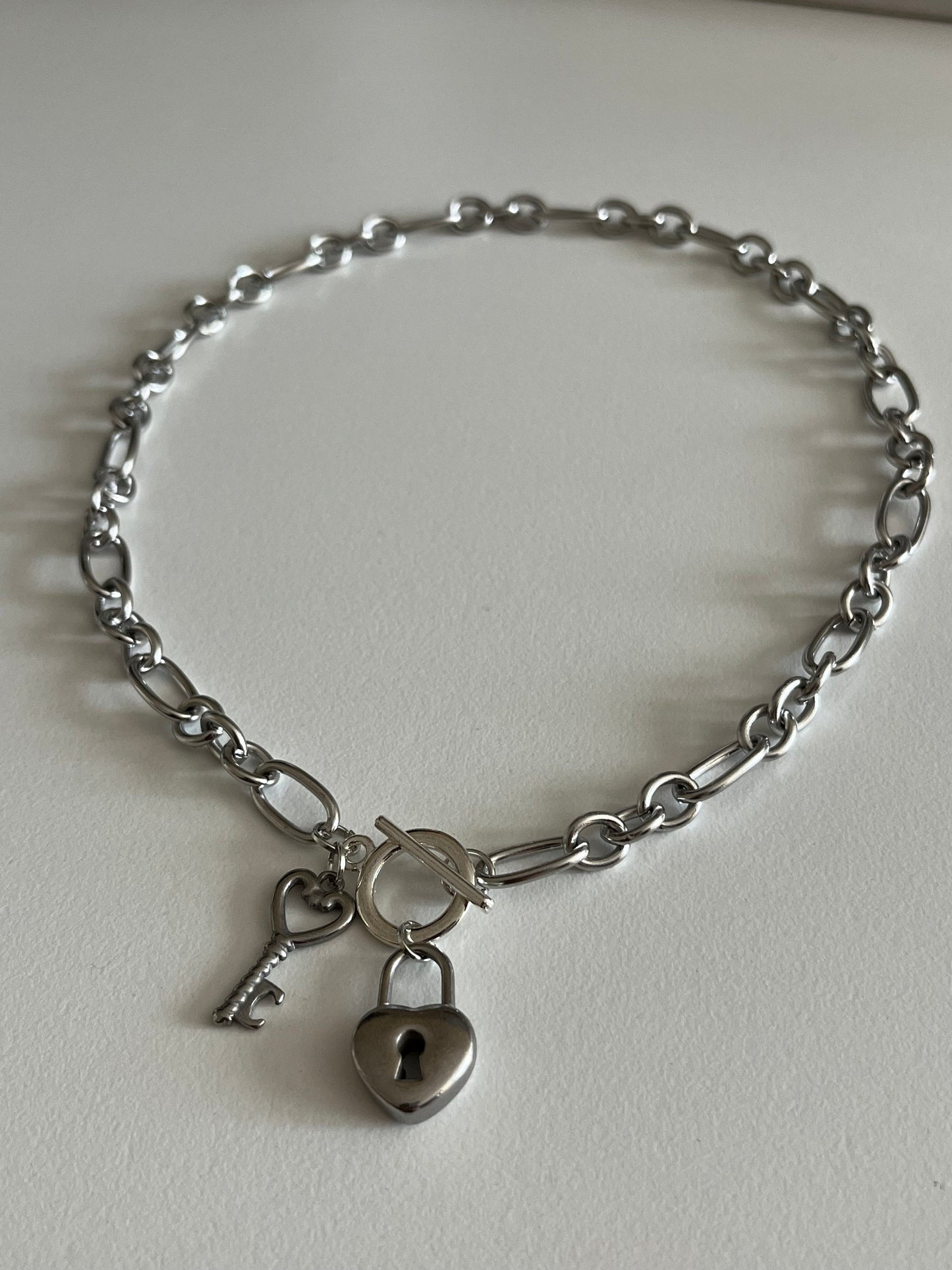 Chunky Lock and Key Necklace