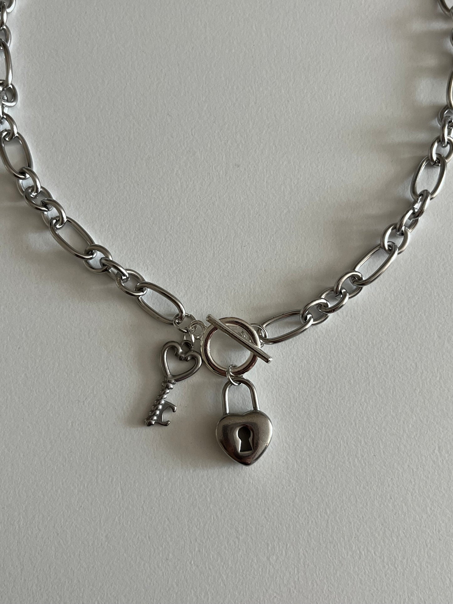Chunky Lock and Key Necklace