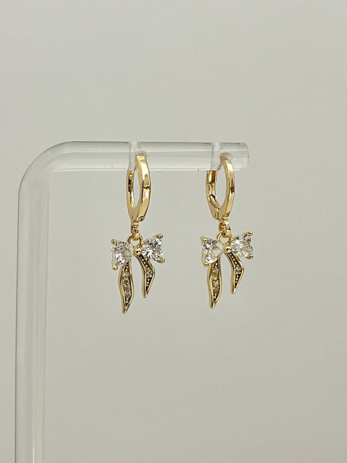 Mini Gold Bow Earrings