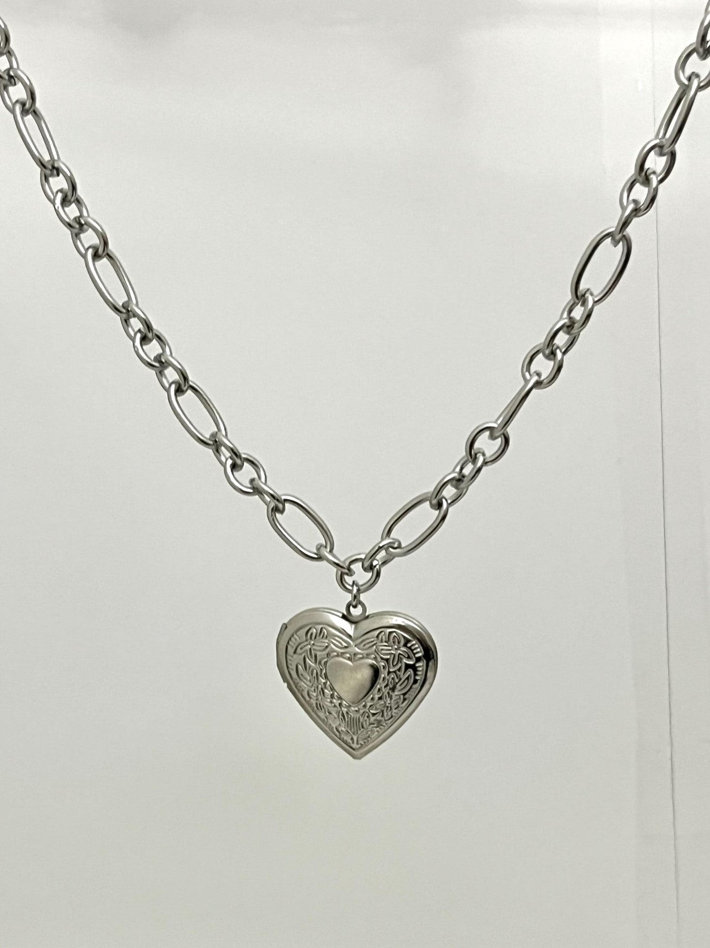 Chunky Heart Locket Necklace