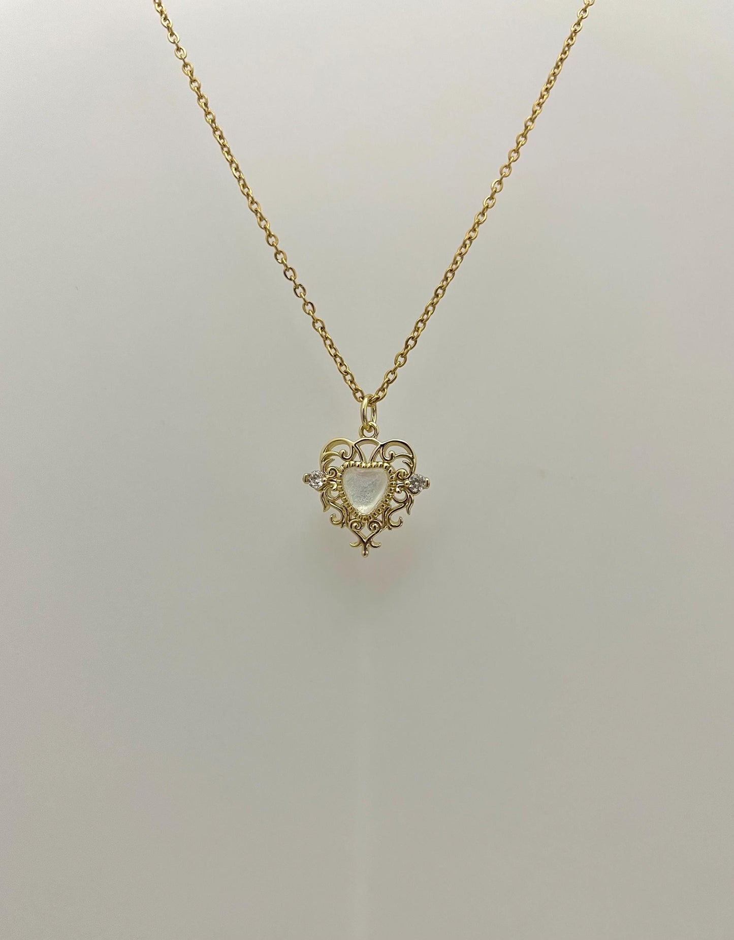 Whimsical Princess Heart Necklace