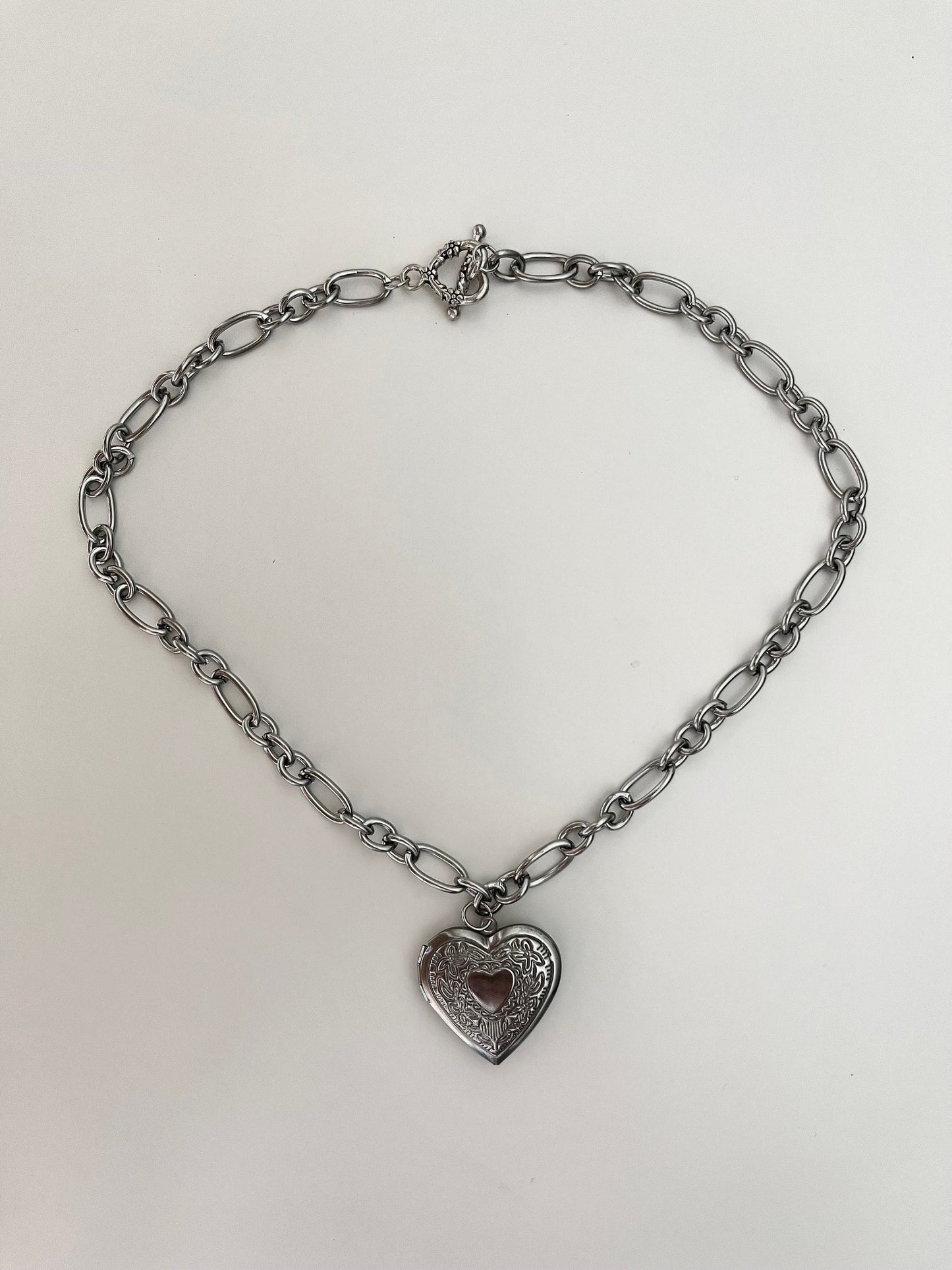 Chunky Heart Locket Necklace