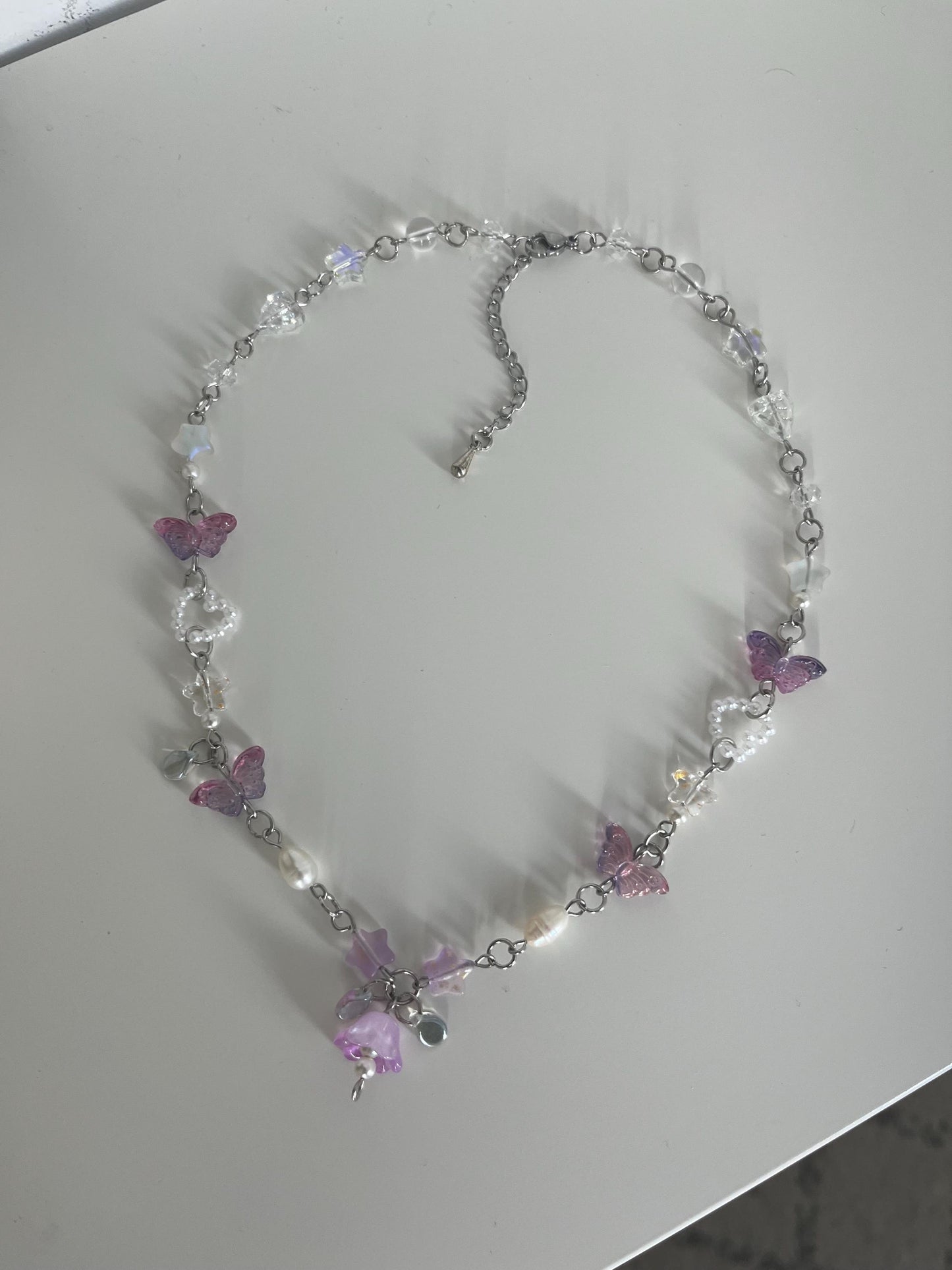 Handmade Purple Flower Necklace