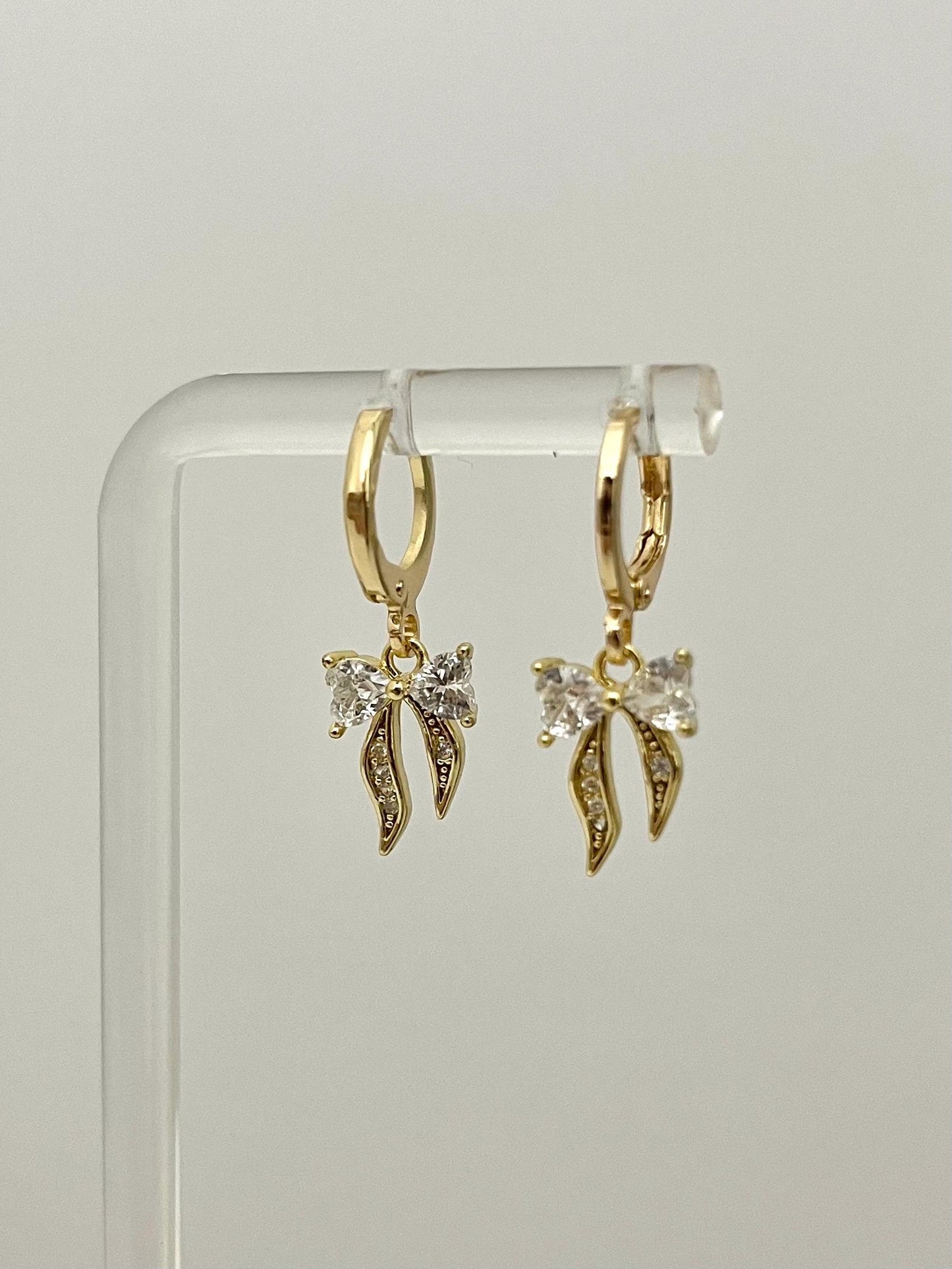 Mini Gold Bow Earrings