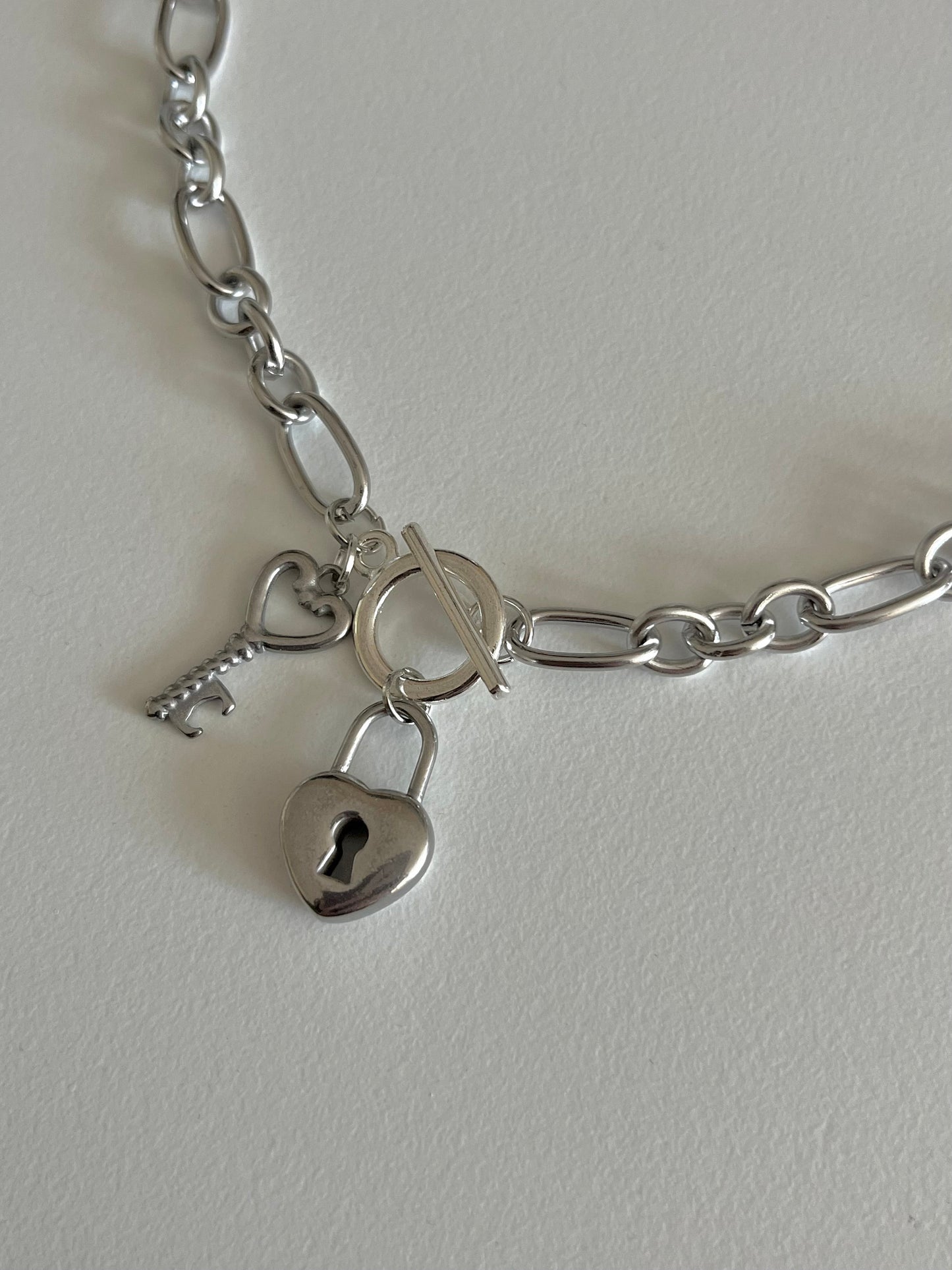 Chunky Lock and Key Necklace
