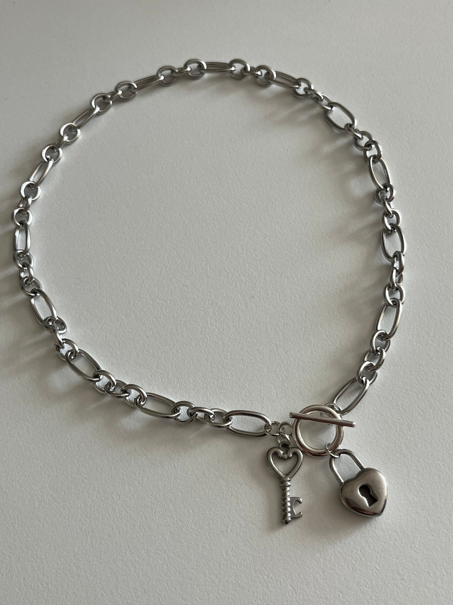 Chunky Lock and Key Necklace