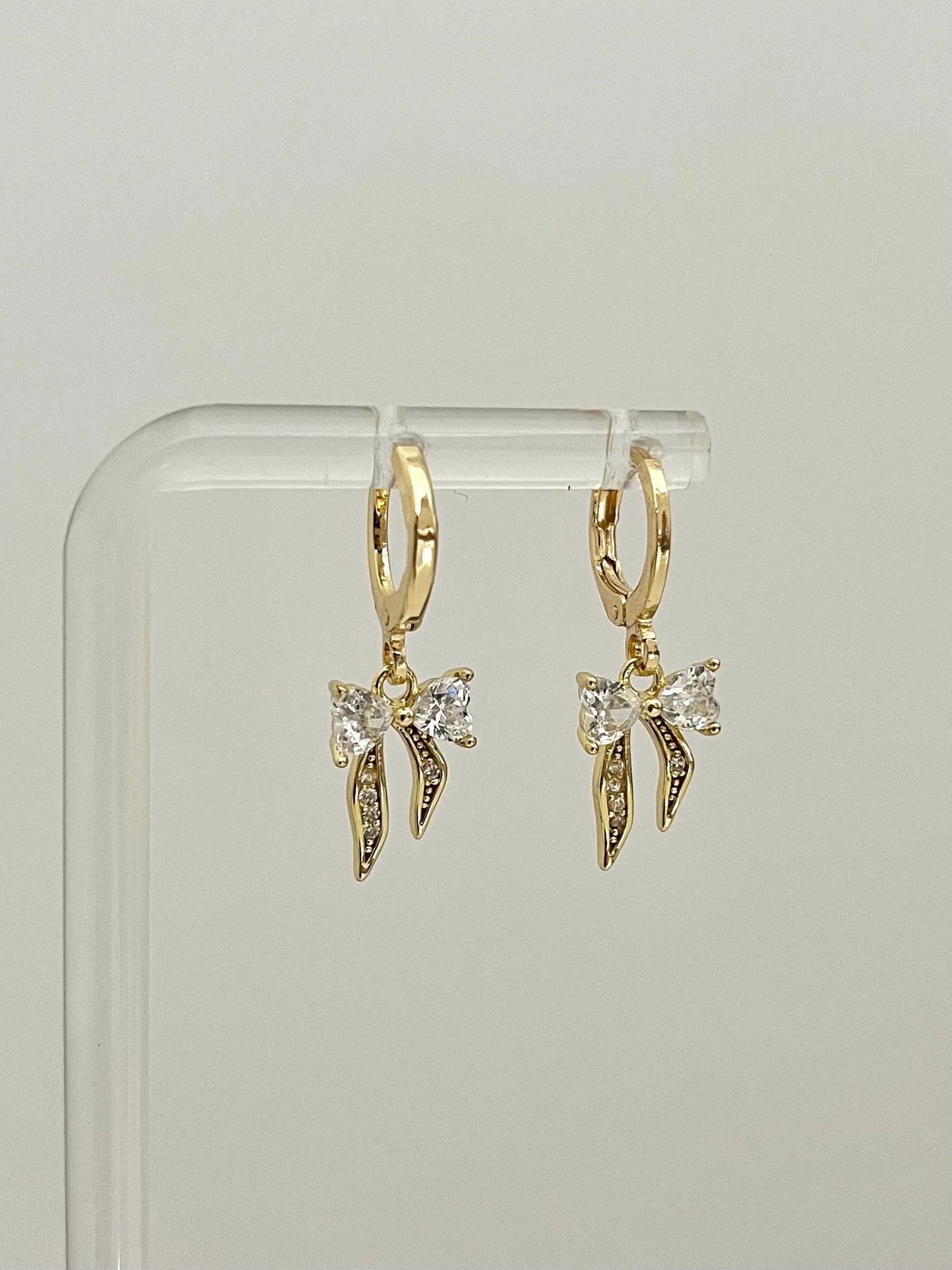 Mini Gold Bow Earrings