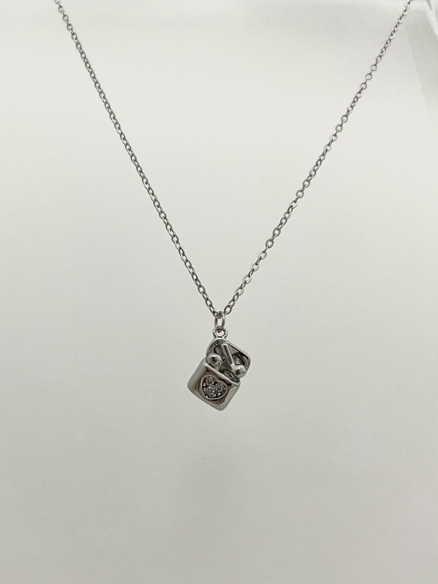 Silver Airpod Pendant Necklace