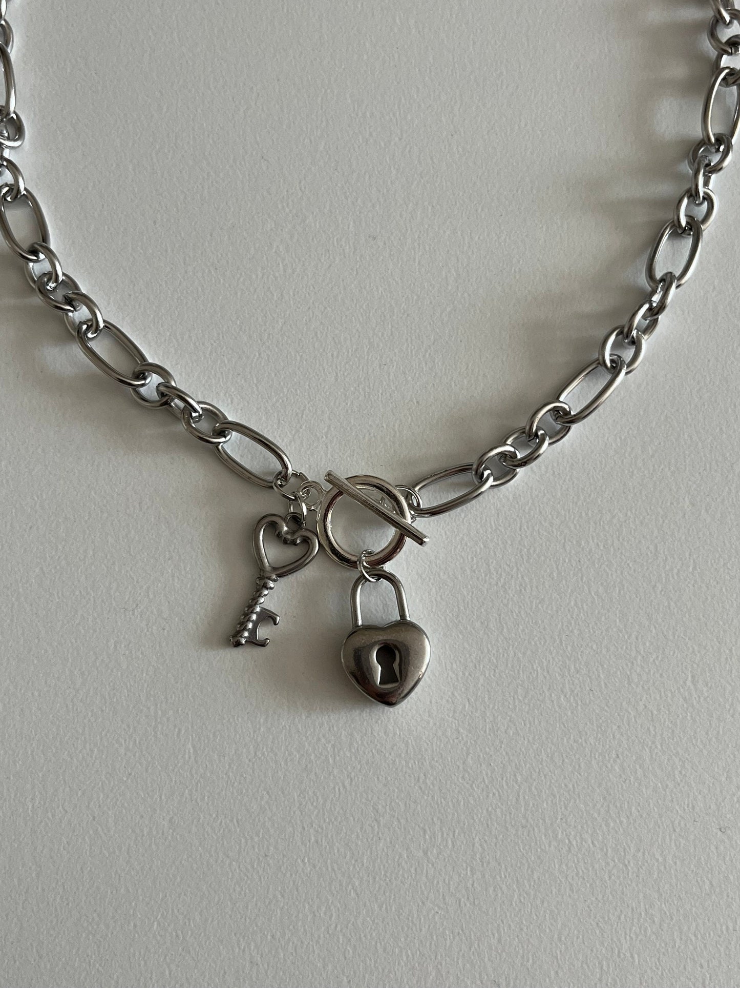 Chunky Lock and Key Necklace