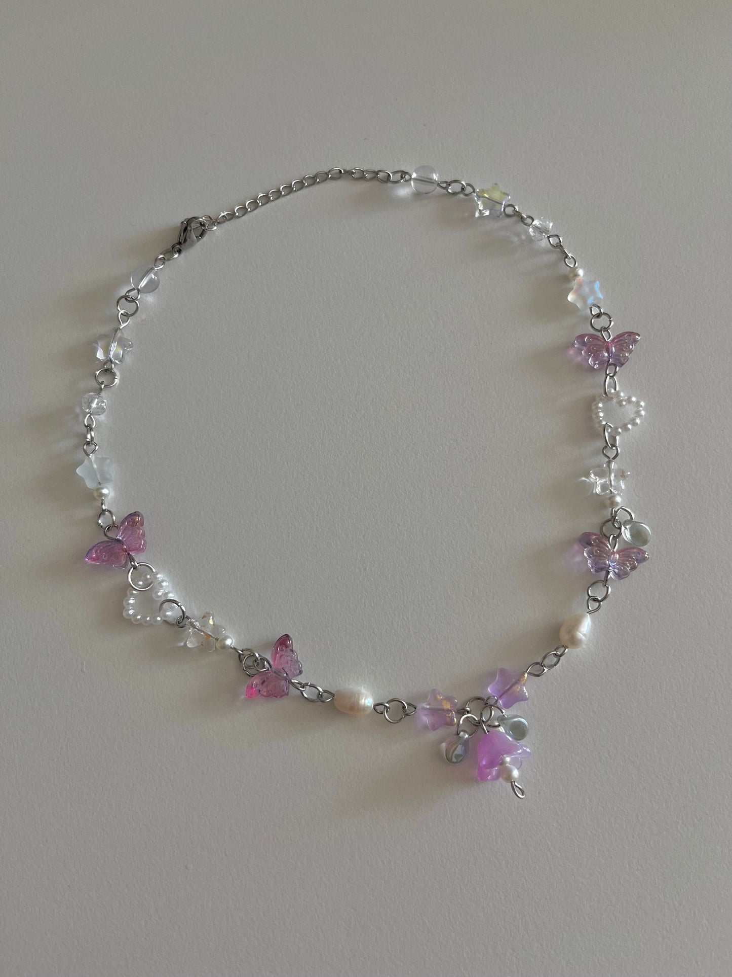Handmade Purple Flower Necklace