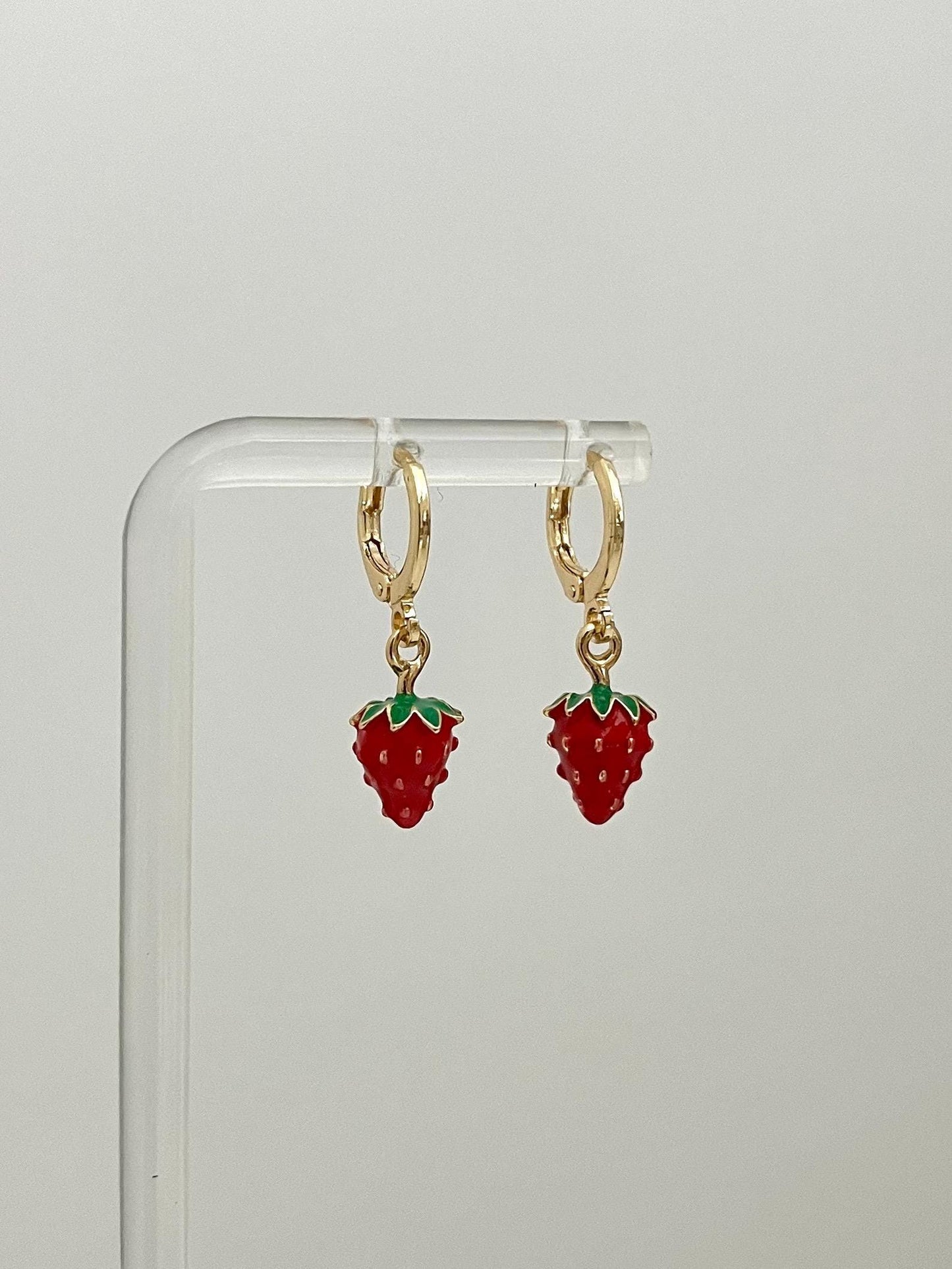 Dainty Strawberry Earrings