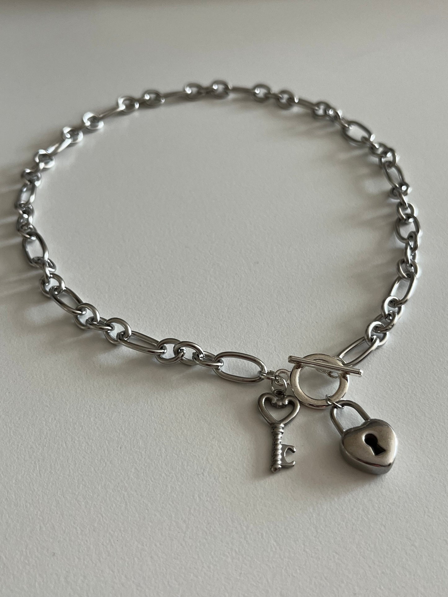 Chunky Lock and Key Necklace