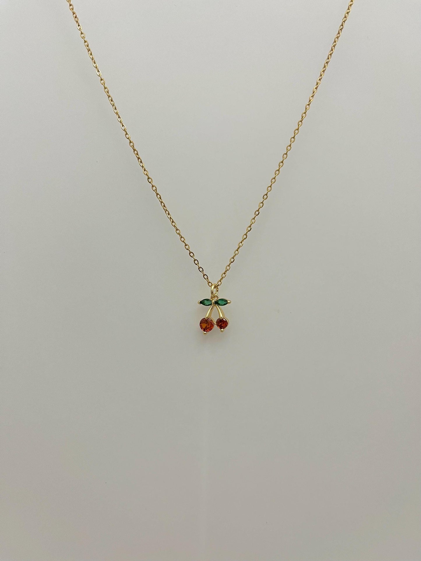 Gold Cherry Necklace