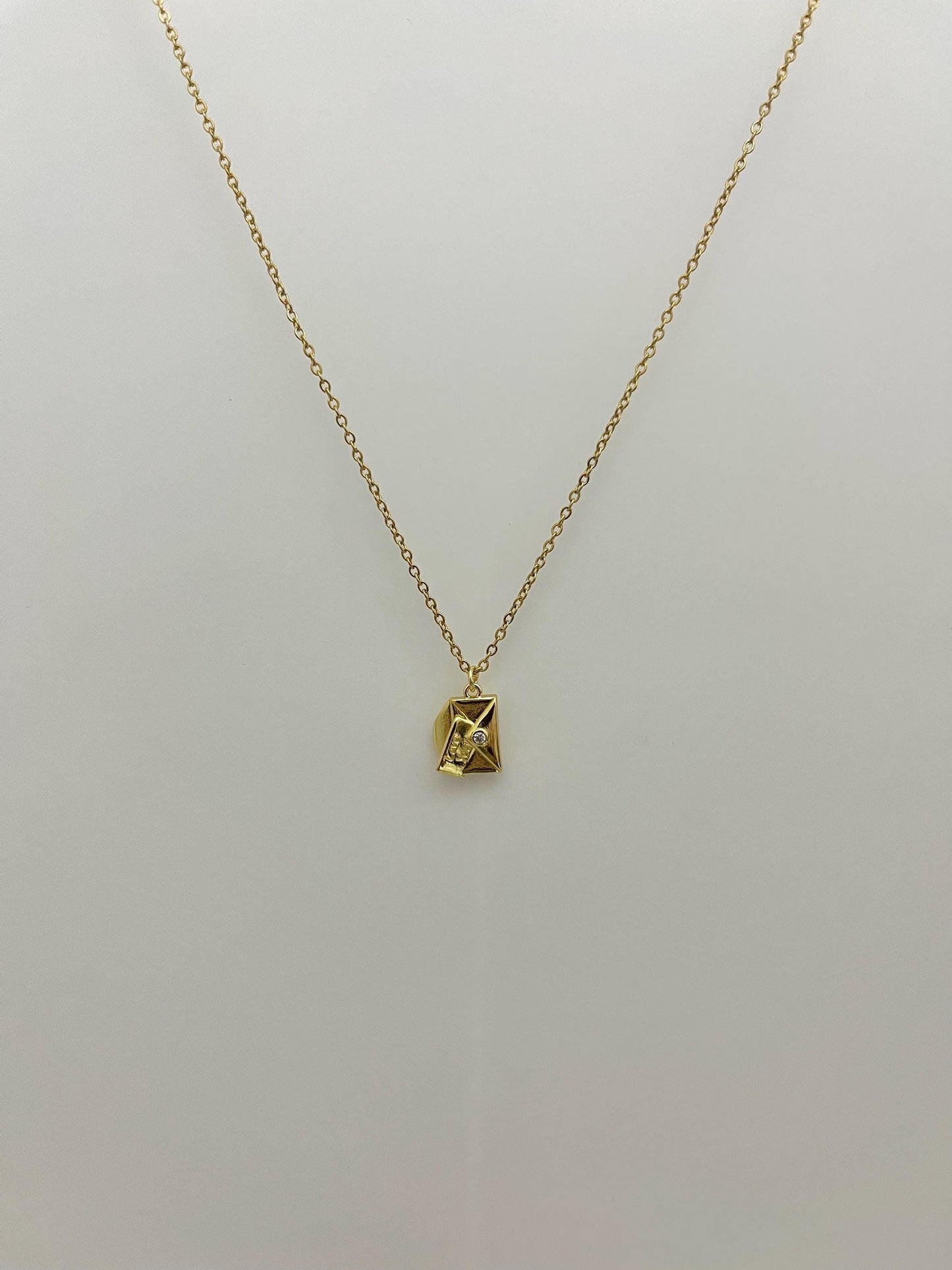 Gold Love Letter Pendant Necklace