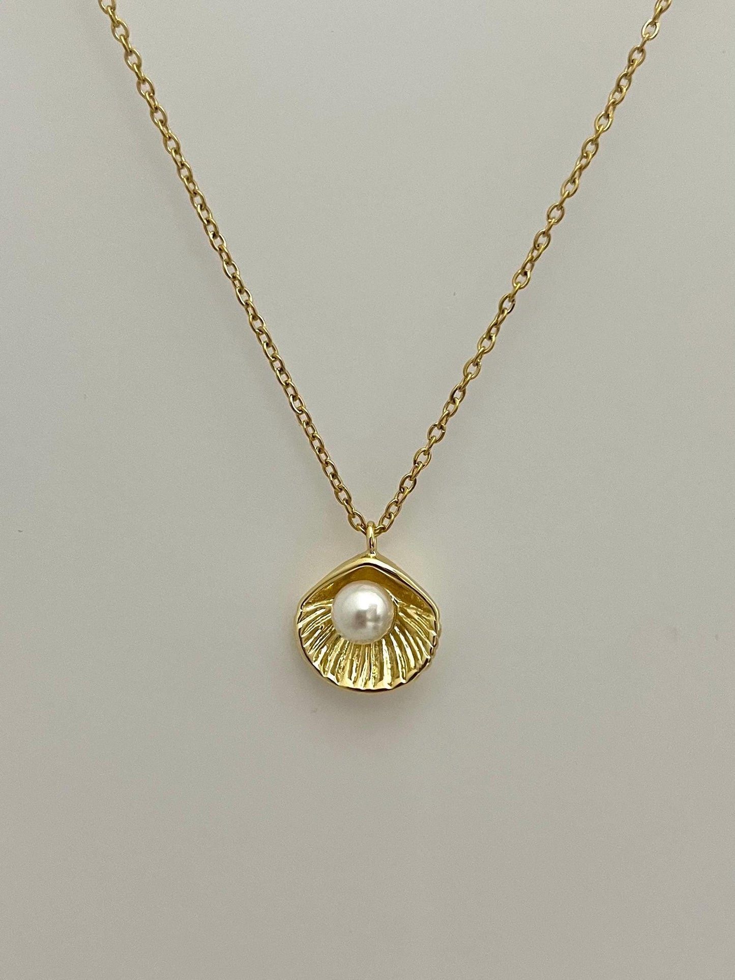 Gold Mother of Pearl Necklace
