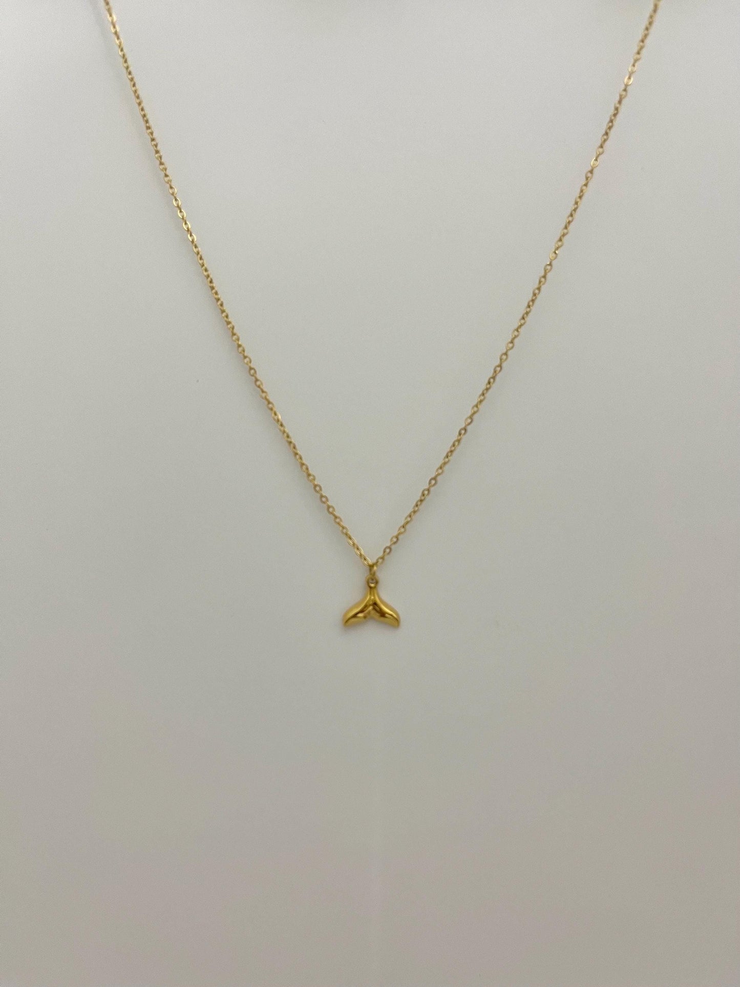 Gold Whale Tail Necklace