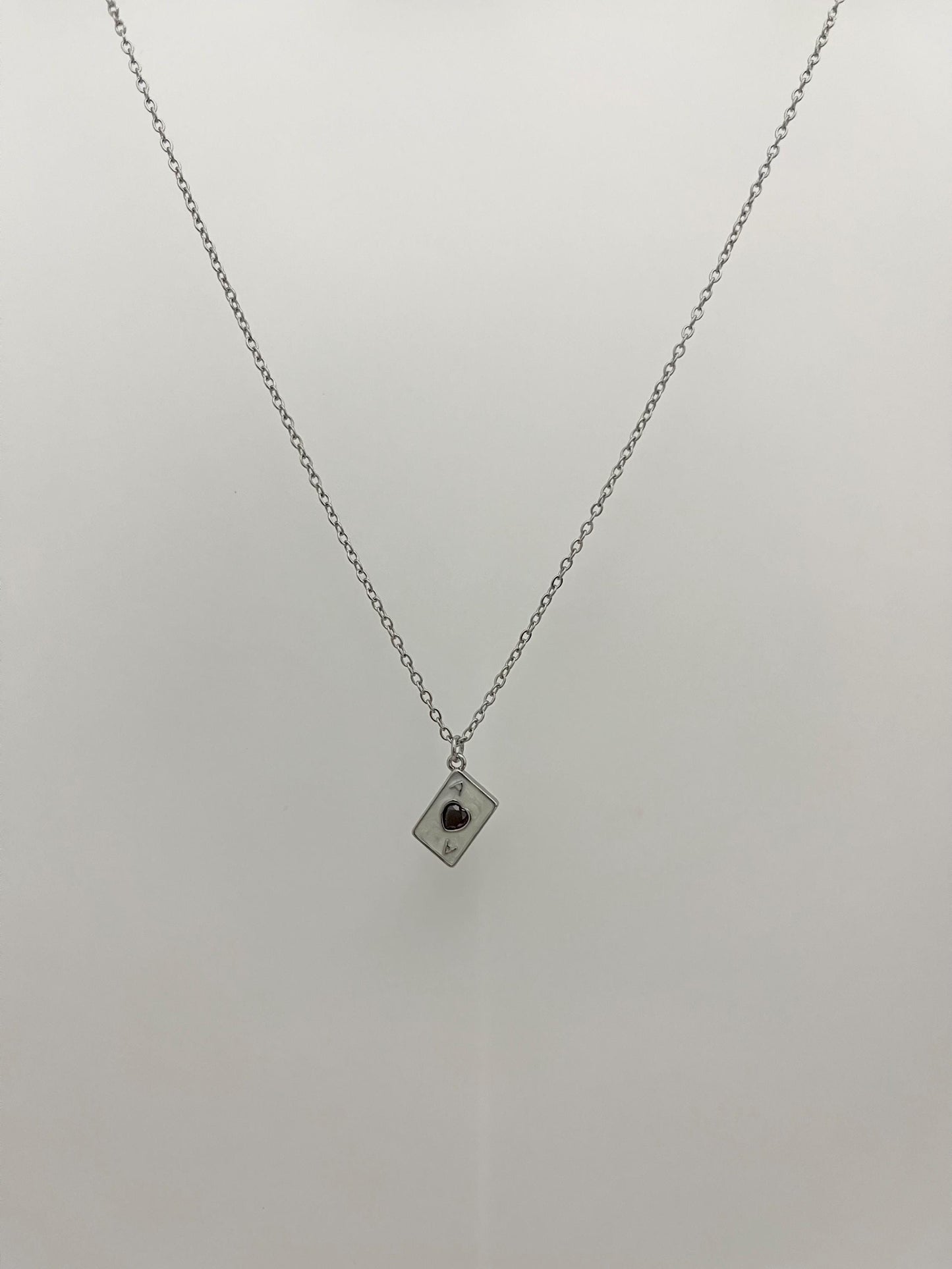 Ace of Hearts Pendant Necklace