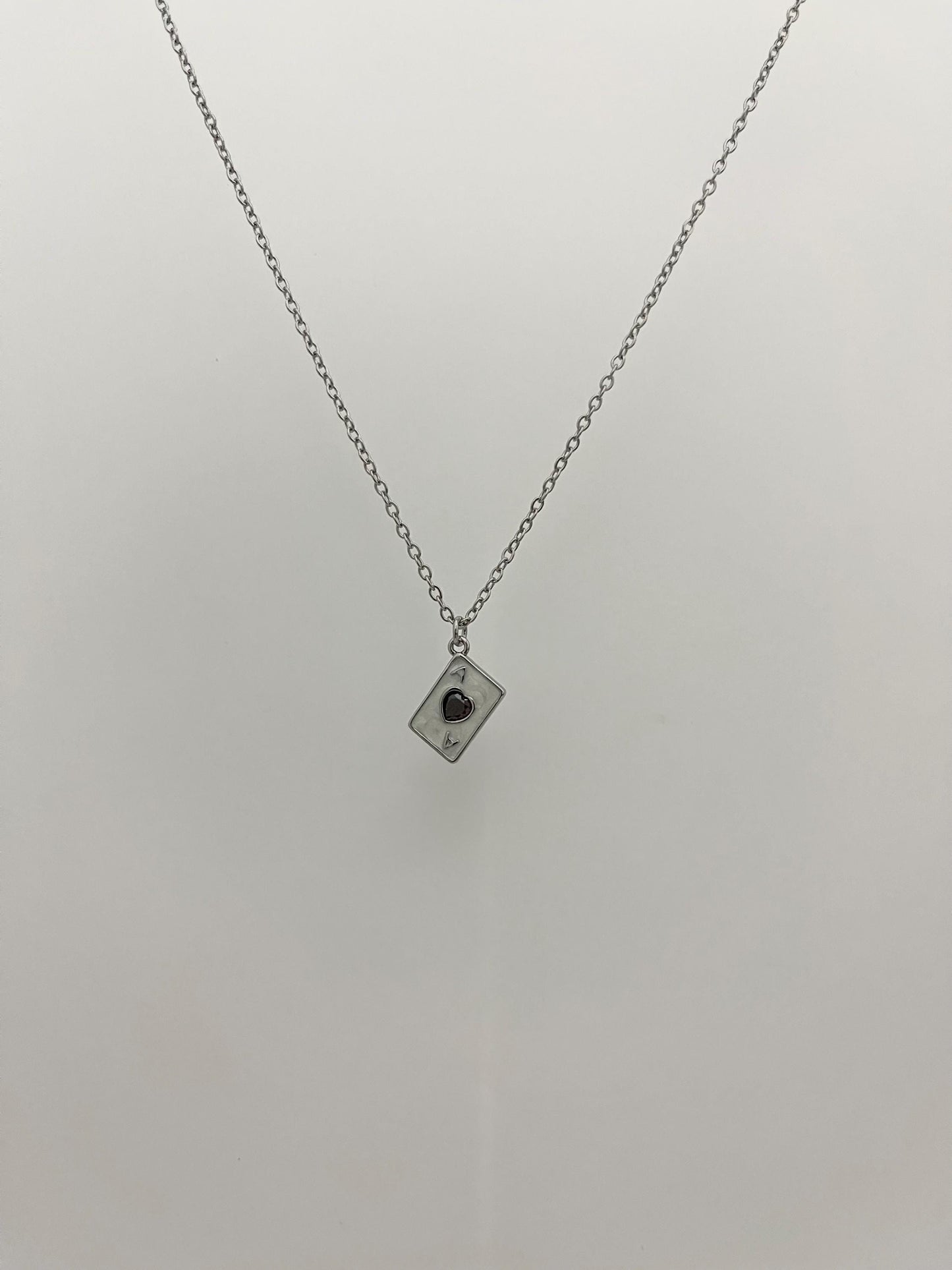 Ace of Hearts Pendant Necklace
