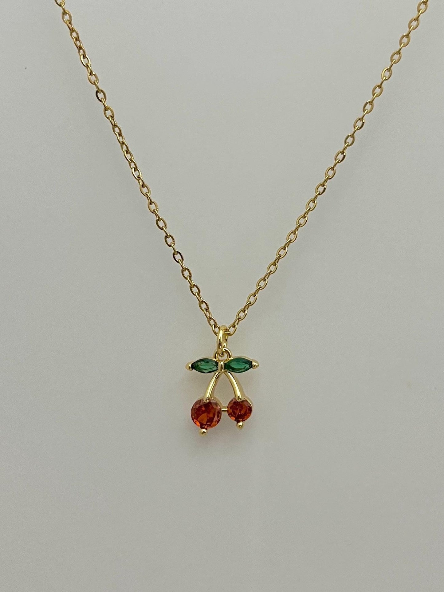 Gold Cherry Necklace