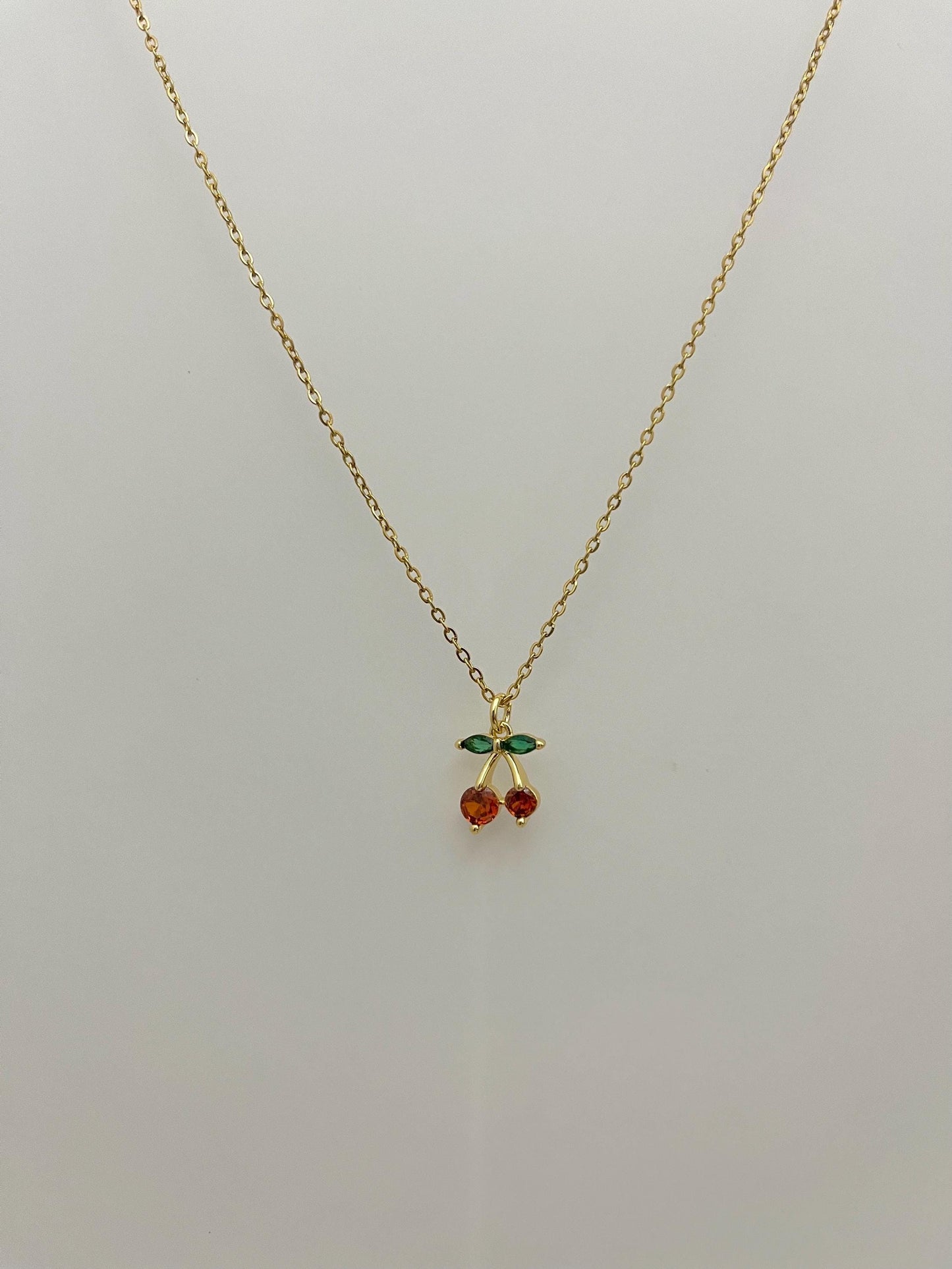 Gold Cherry Necklace