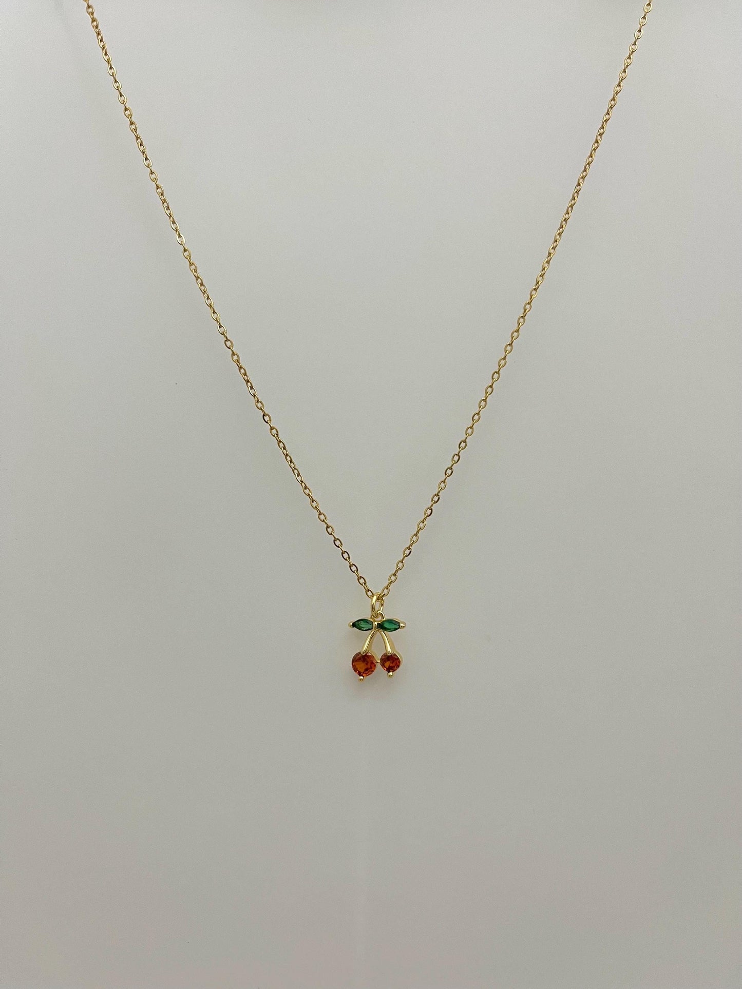 Gold Cherry Necklace