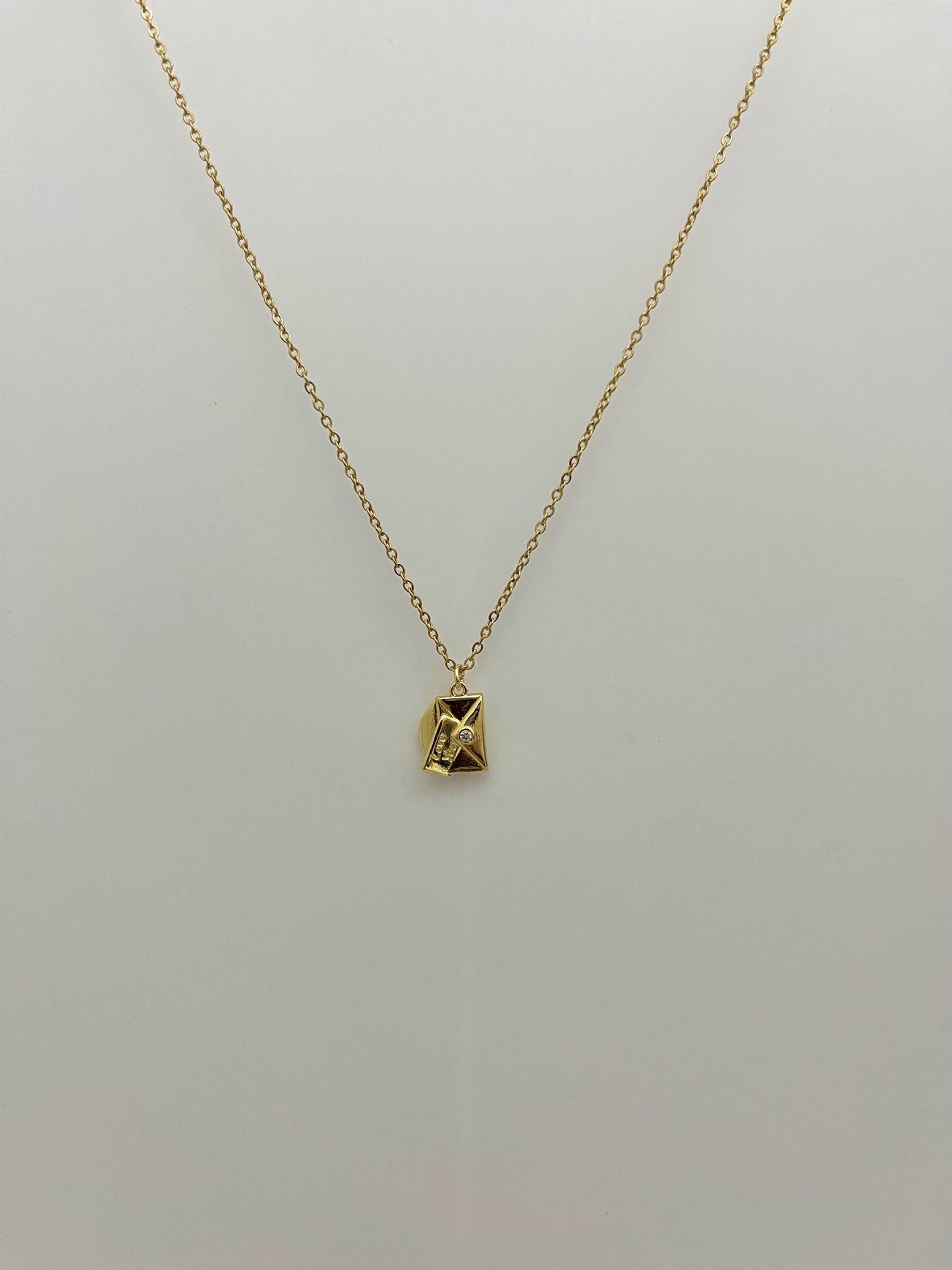 Gold Love Letter Pendant Necklace