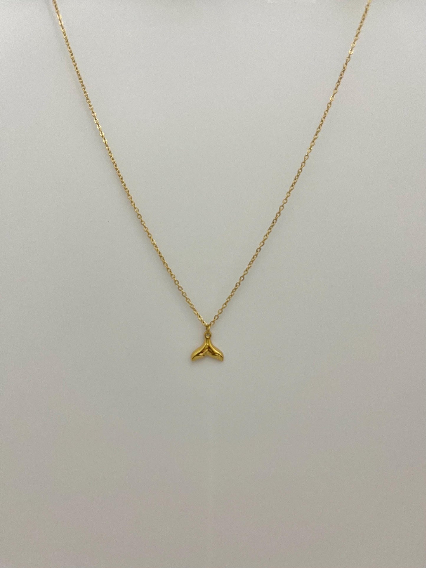 Gold Whale Tail Necklace