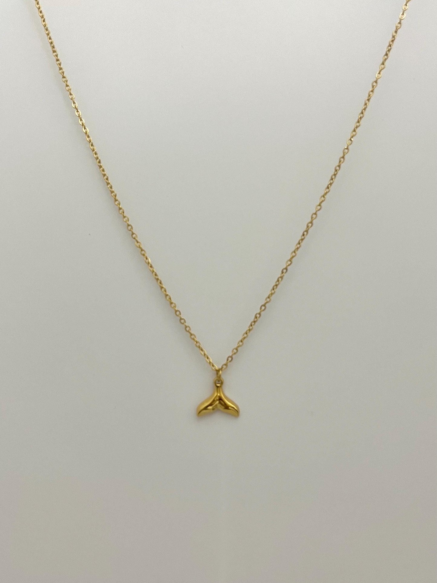 Gold Whale Tail Necklace