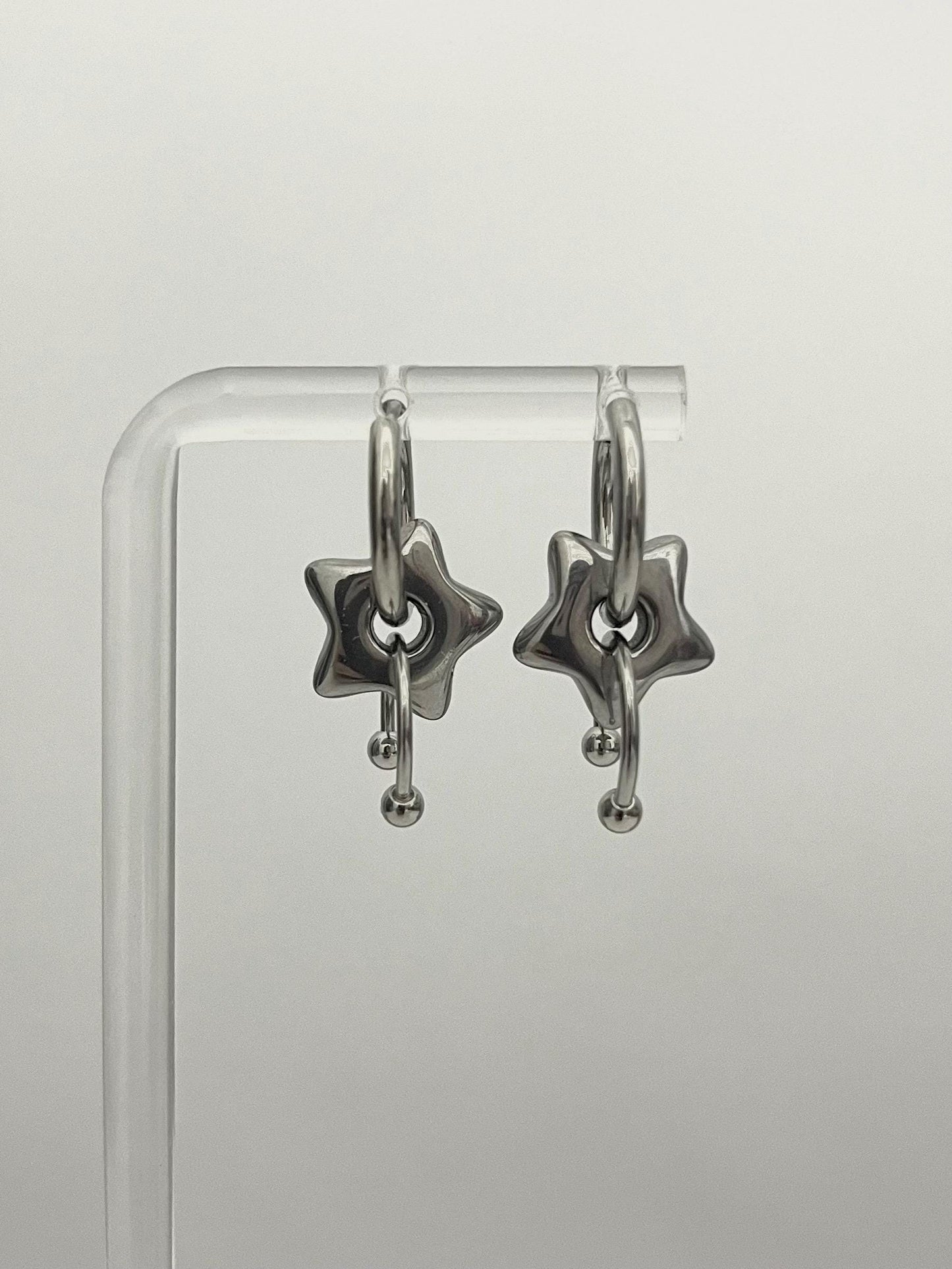 Mini Chunky Star Punk Hoops