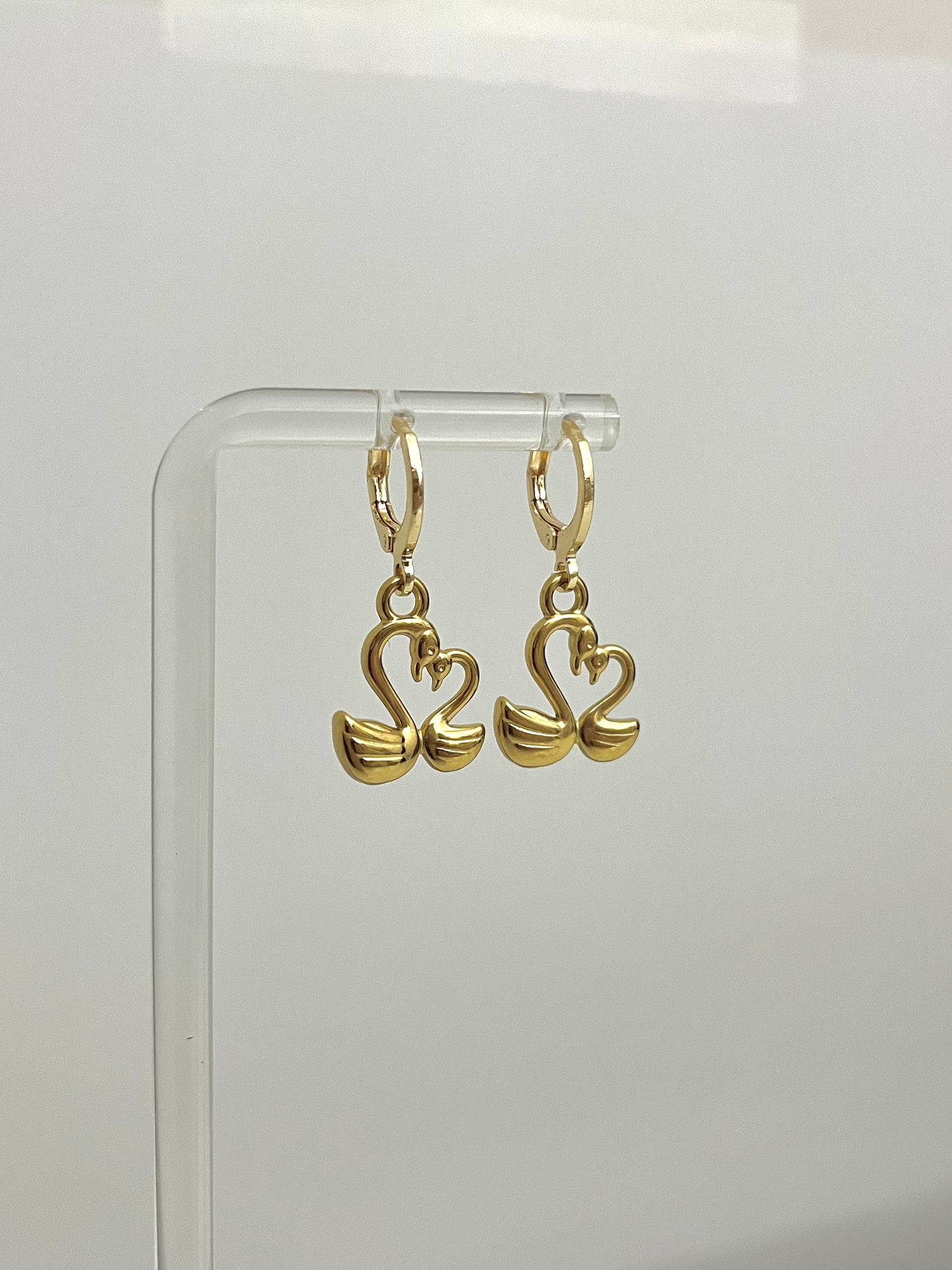 GOLD SWAN EARRING