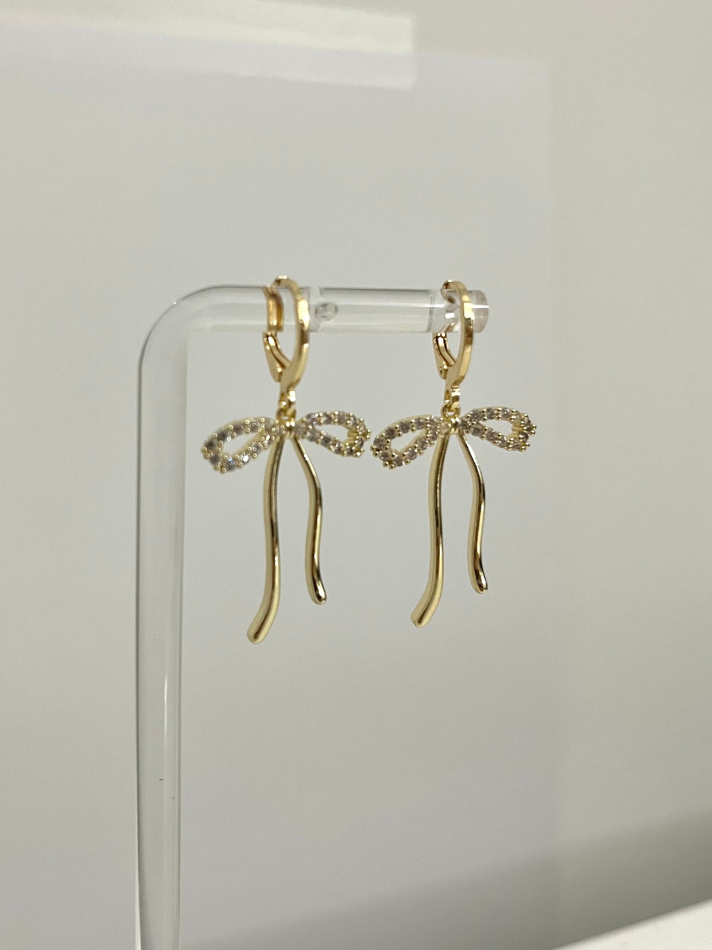 Gold Bow Earring