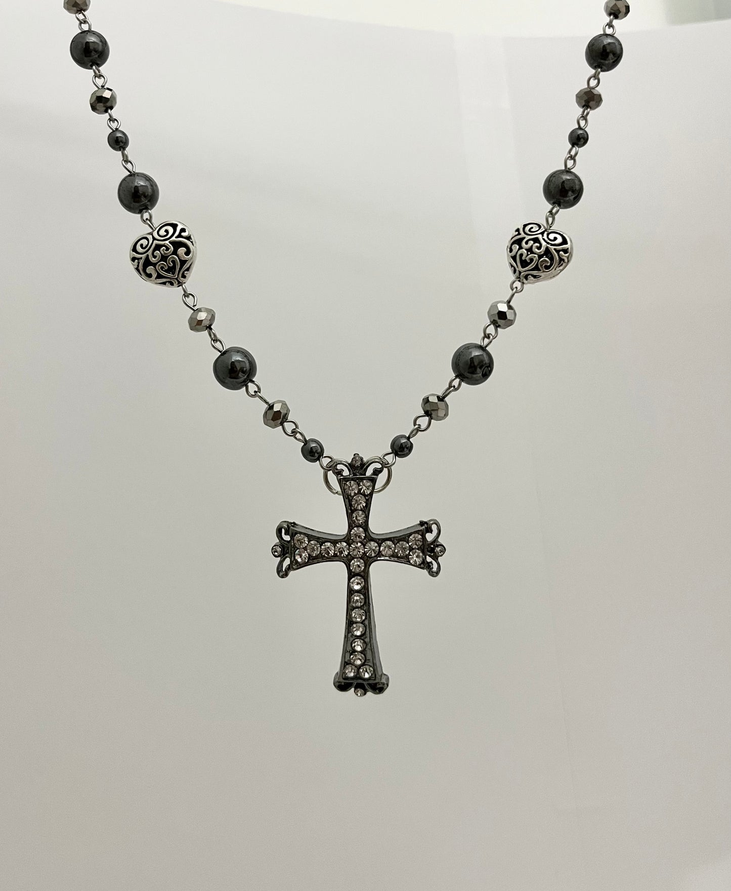 JEWELLED CROSS NECKLACE