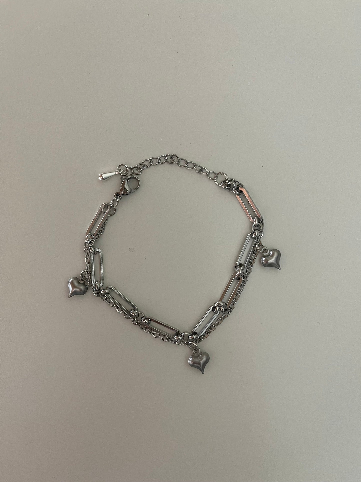 “ALL LOVE” HEART CHARM BRACELET