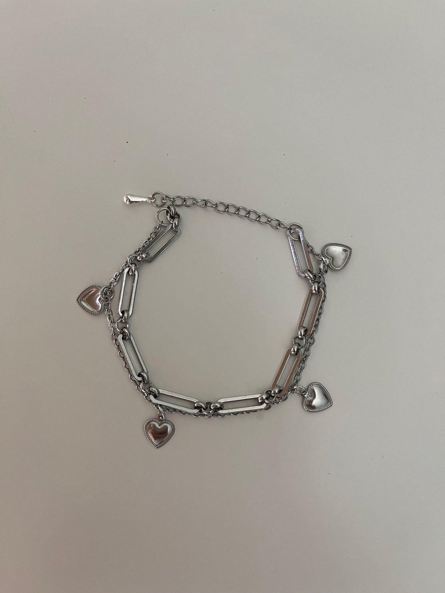 “ALL LOVE” HEART CHARM BRACELET