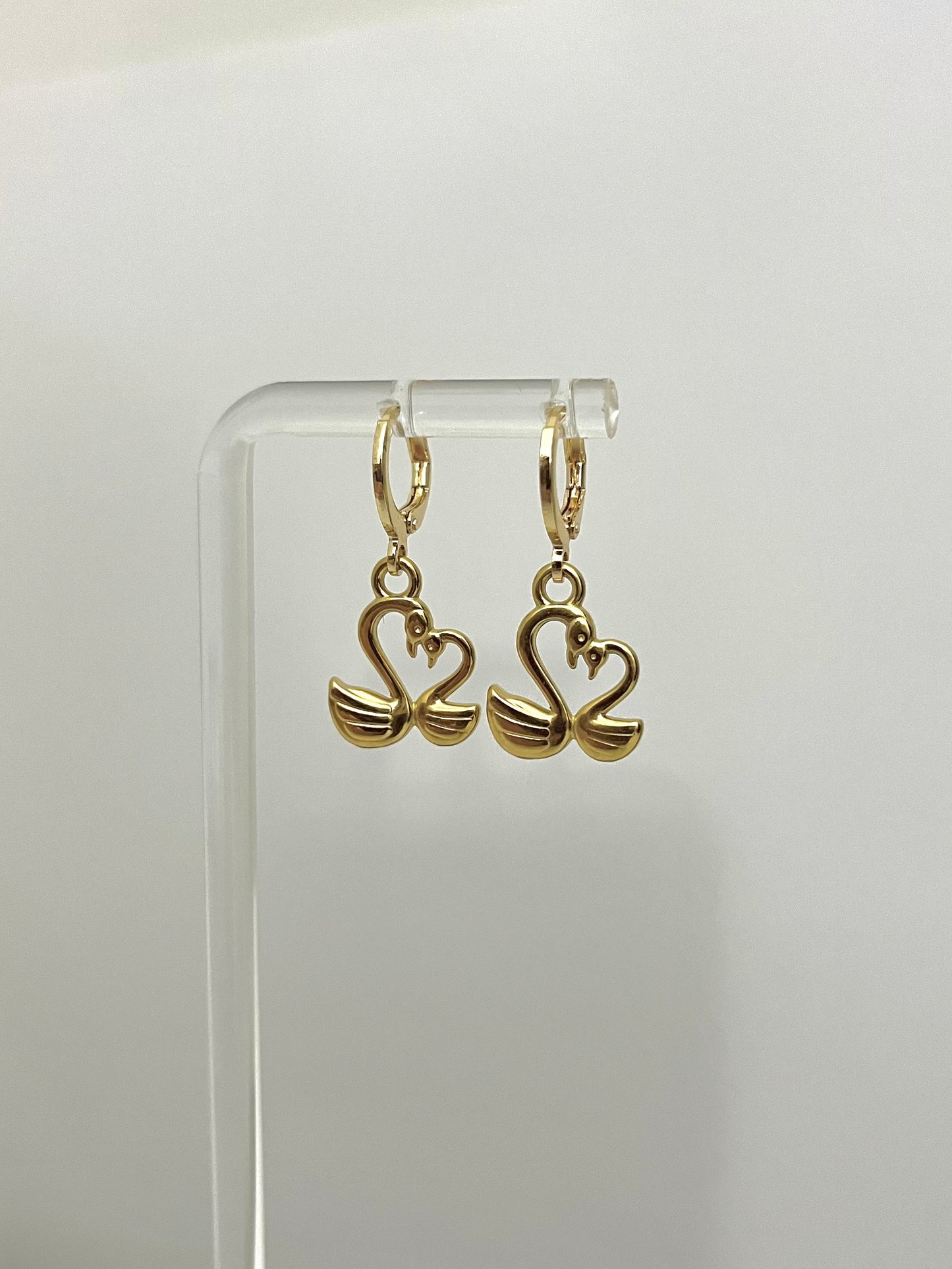 GOLD SWAN EARRING