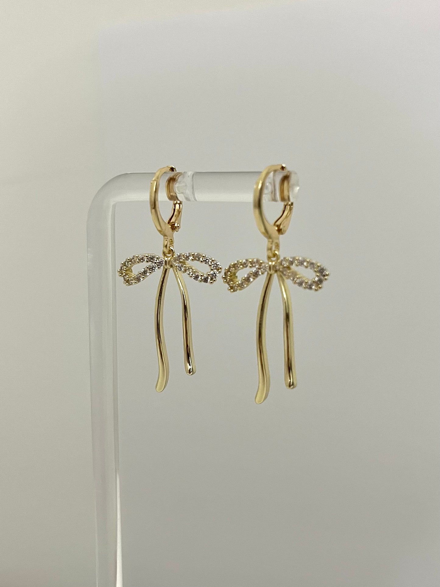 Gold Bow Earring