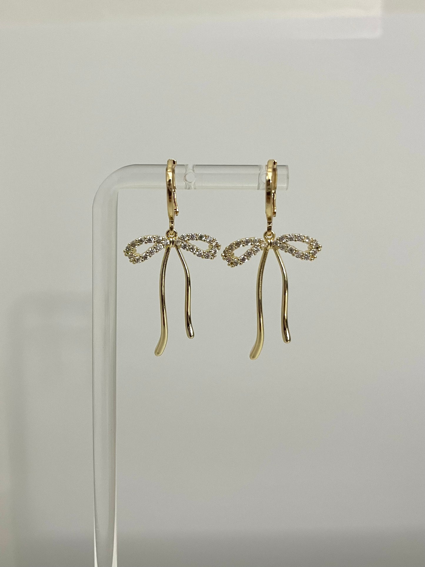 Gold Bow Earring