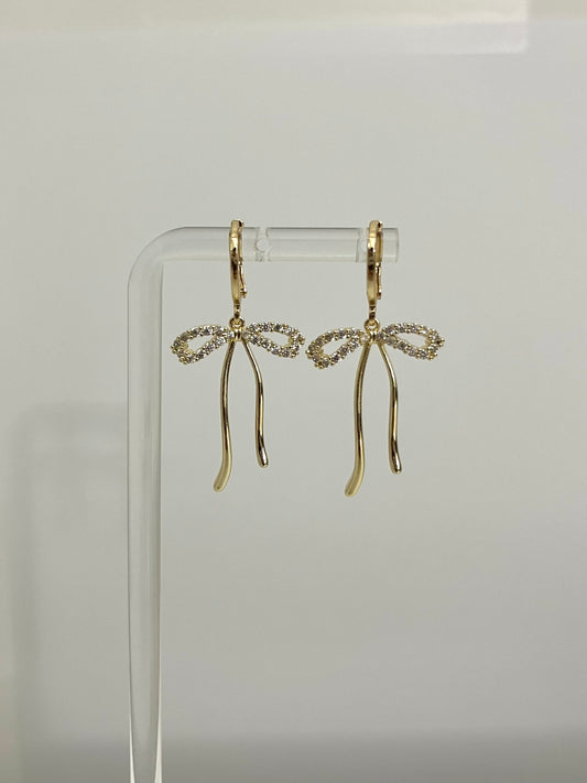 Gold Bow Earring