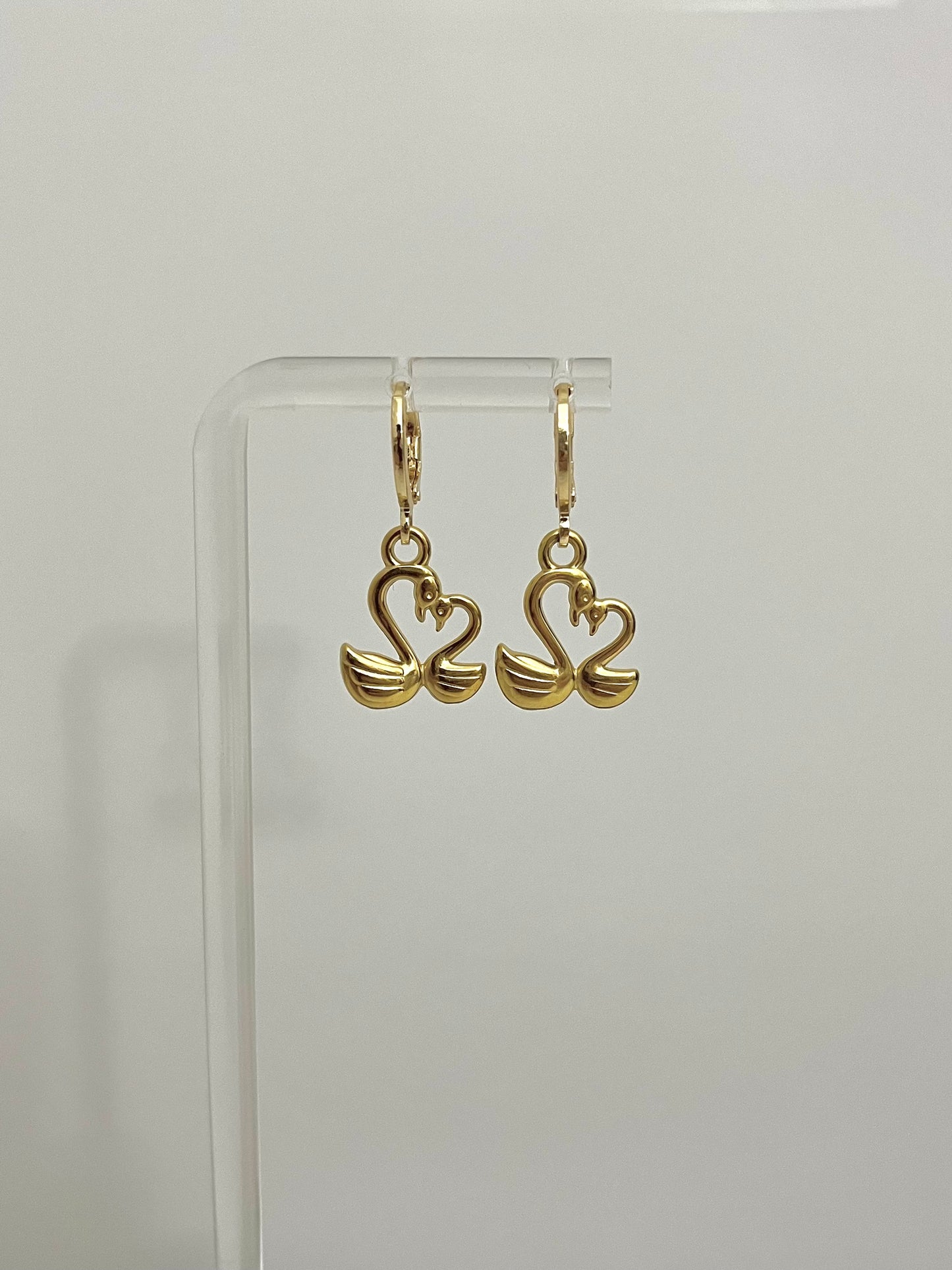 GOLD SWAN EARRING