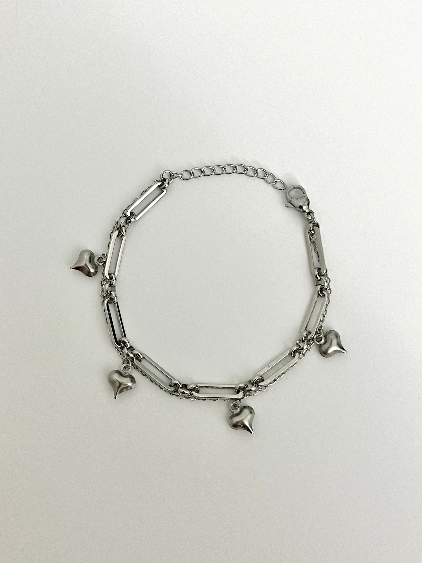 “ALL LOVE” HEART CHARM BRACELET