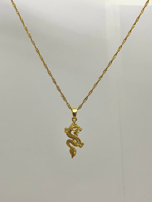 GOLD DRAGON NECKLACE