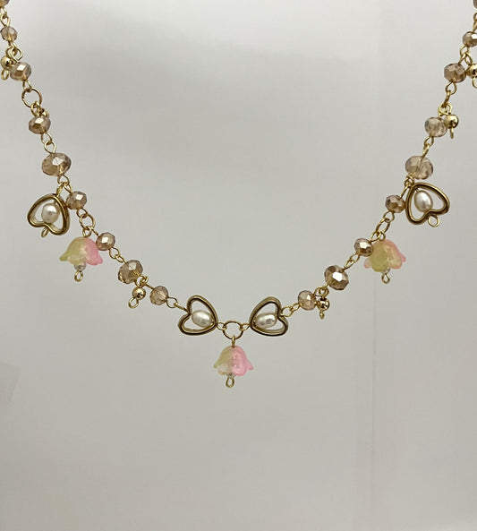 GOLD FLORAL GARDEN NECKLACE