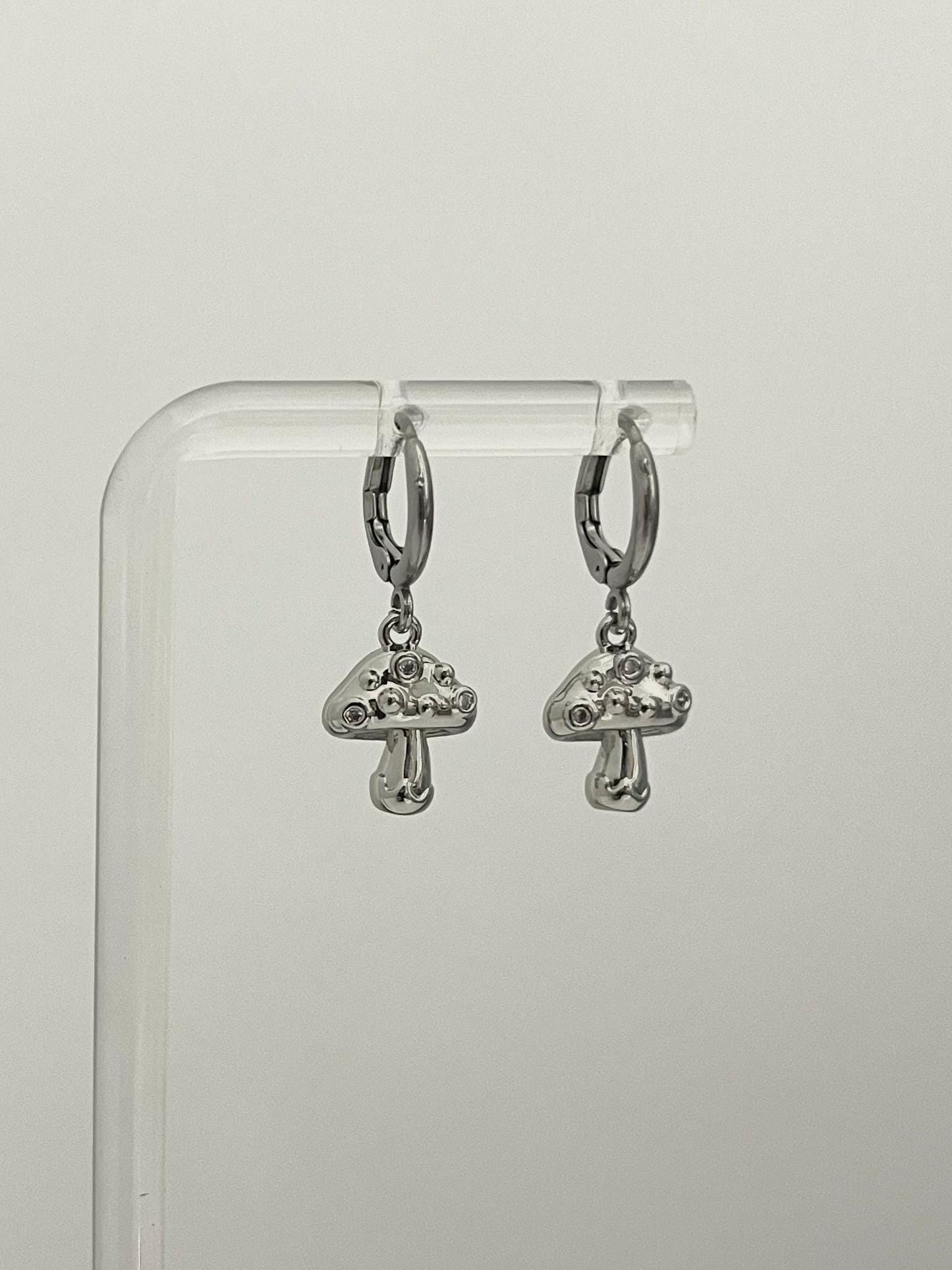 Silver Mushroom Earring