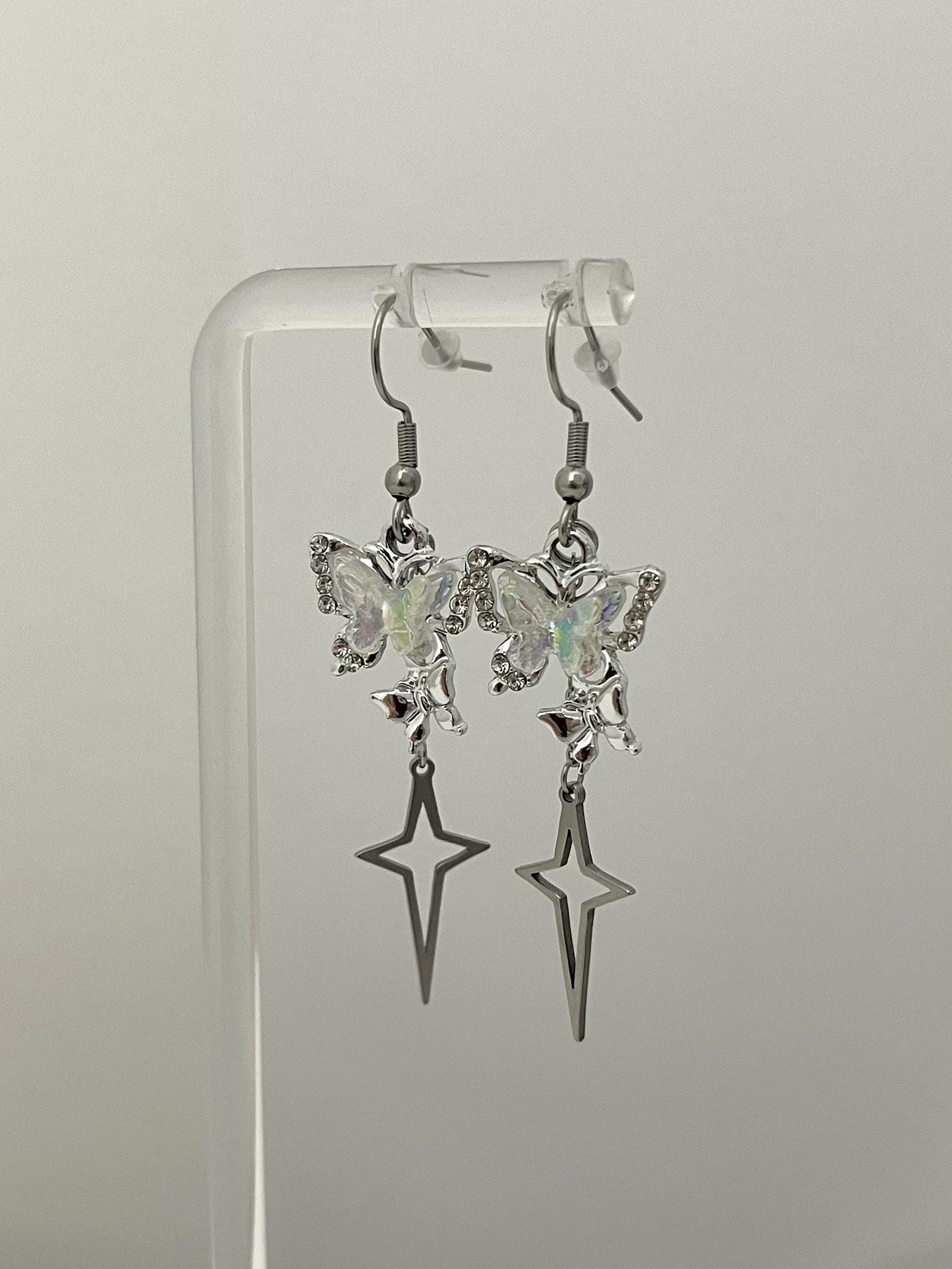 Butterfly with Sparkle Dangle Earring