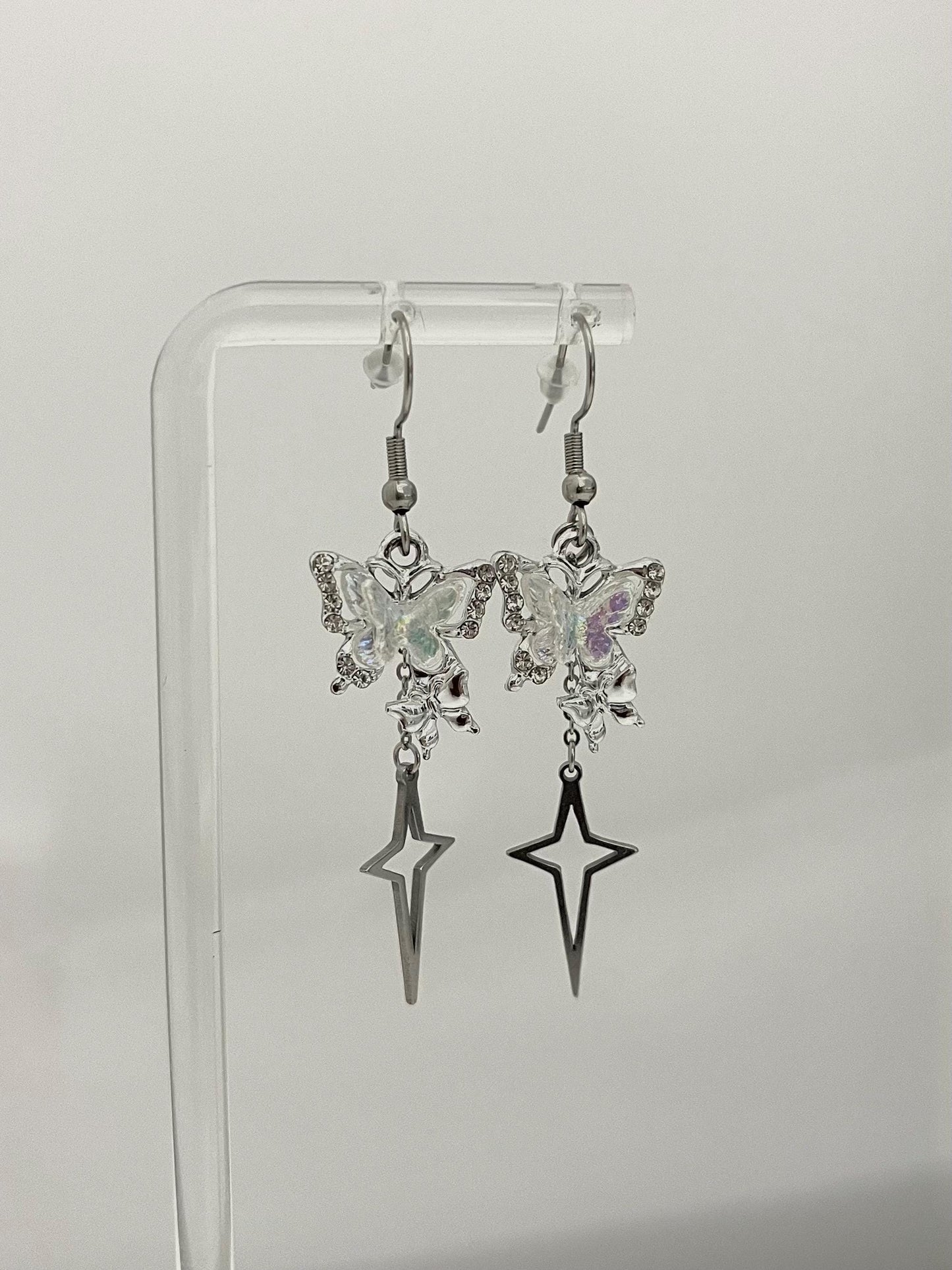 Butterfly with Sparkle Dangle Earring