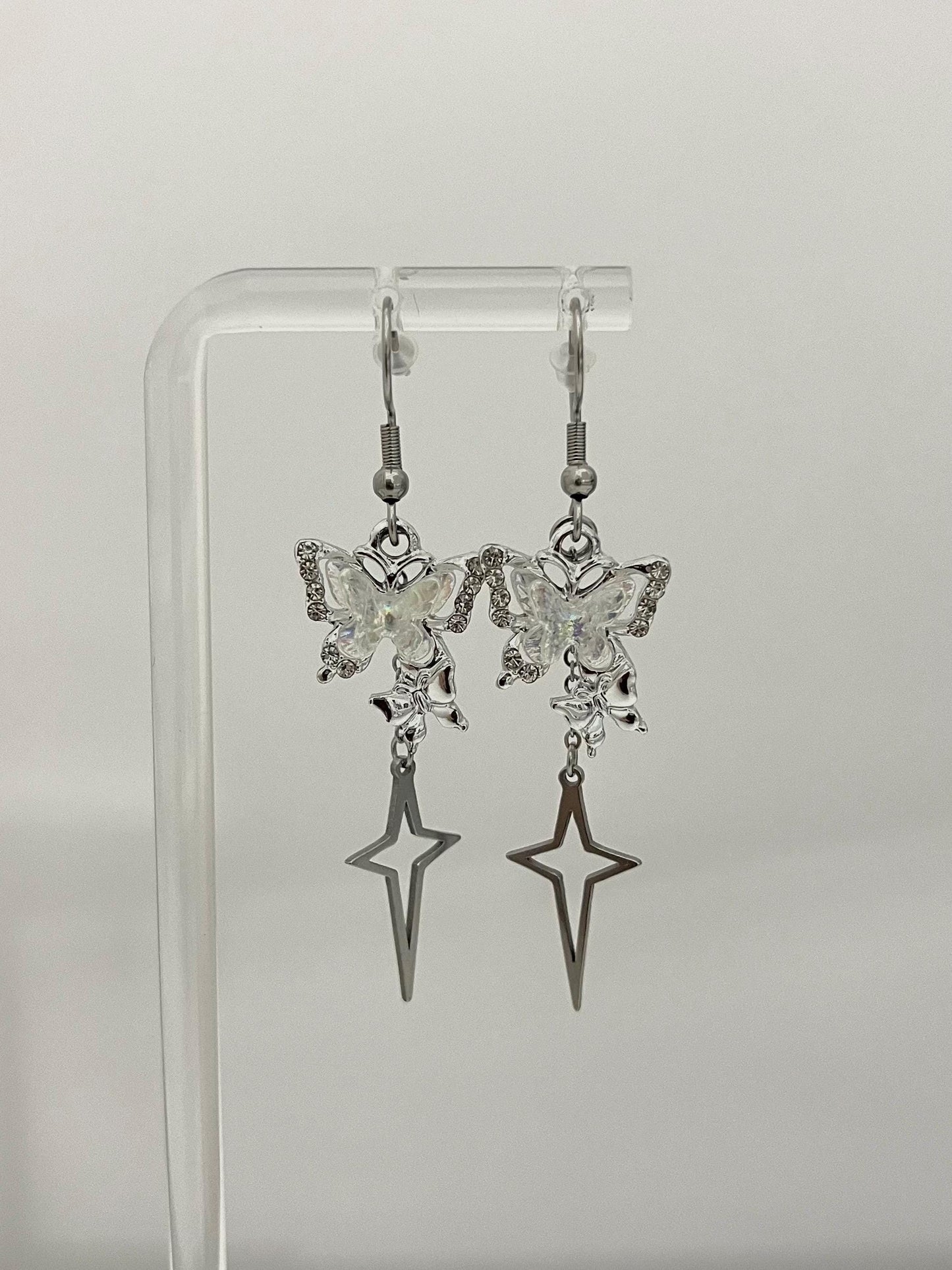 Butterfly with Sparkle Dangle Earring