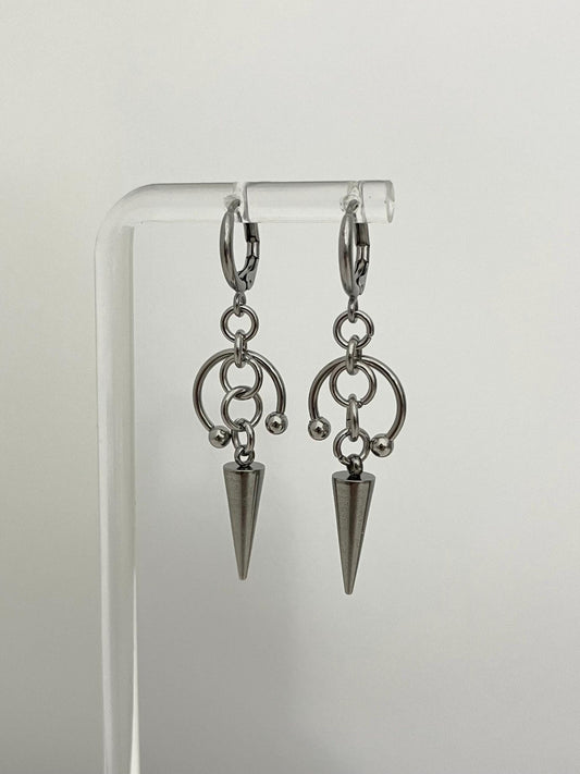 Silver Punk Earrings